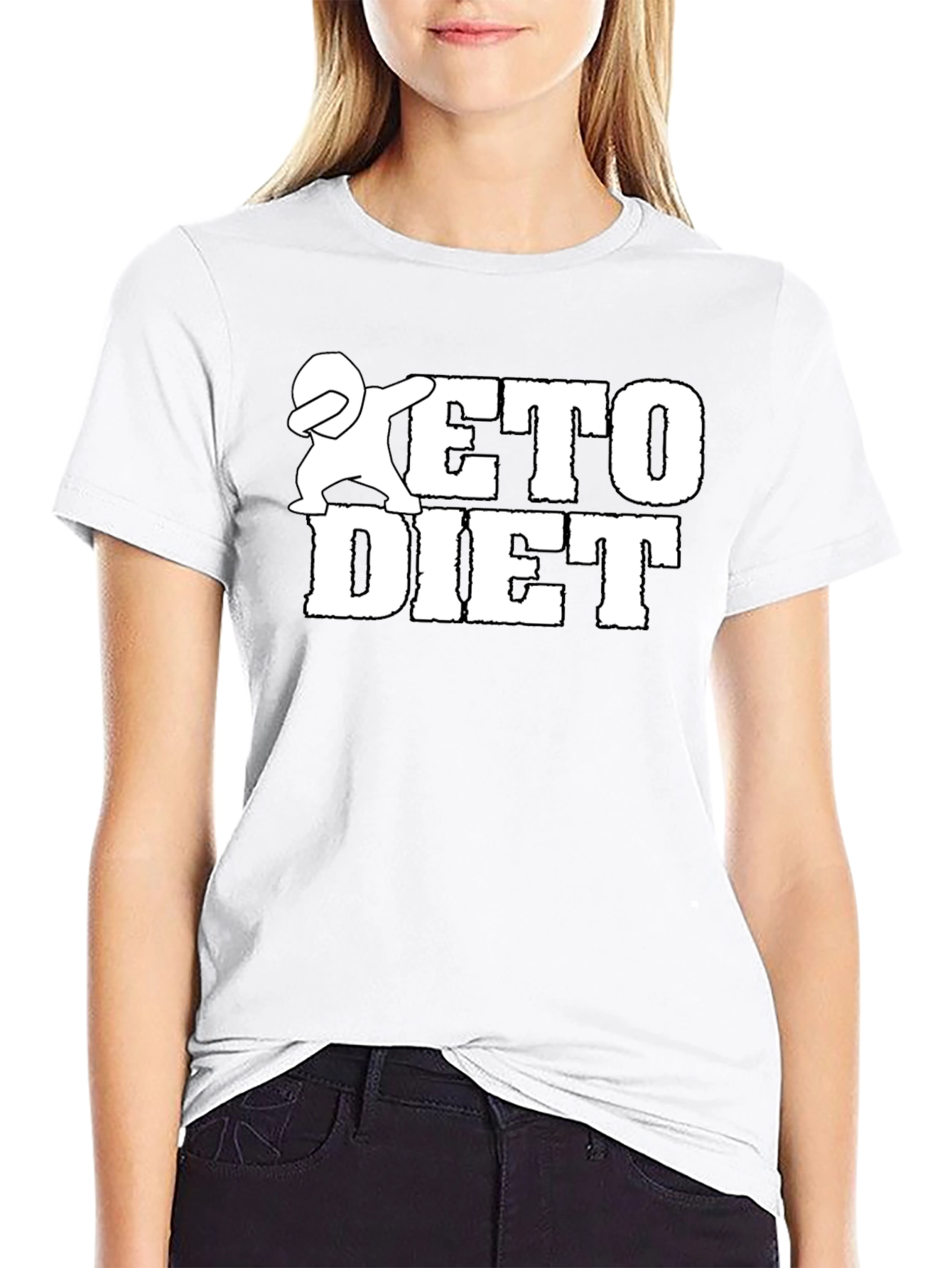 Keto Diet Dab Graphic T-Shirt - Black