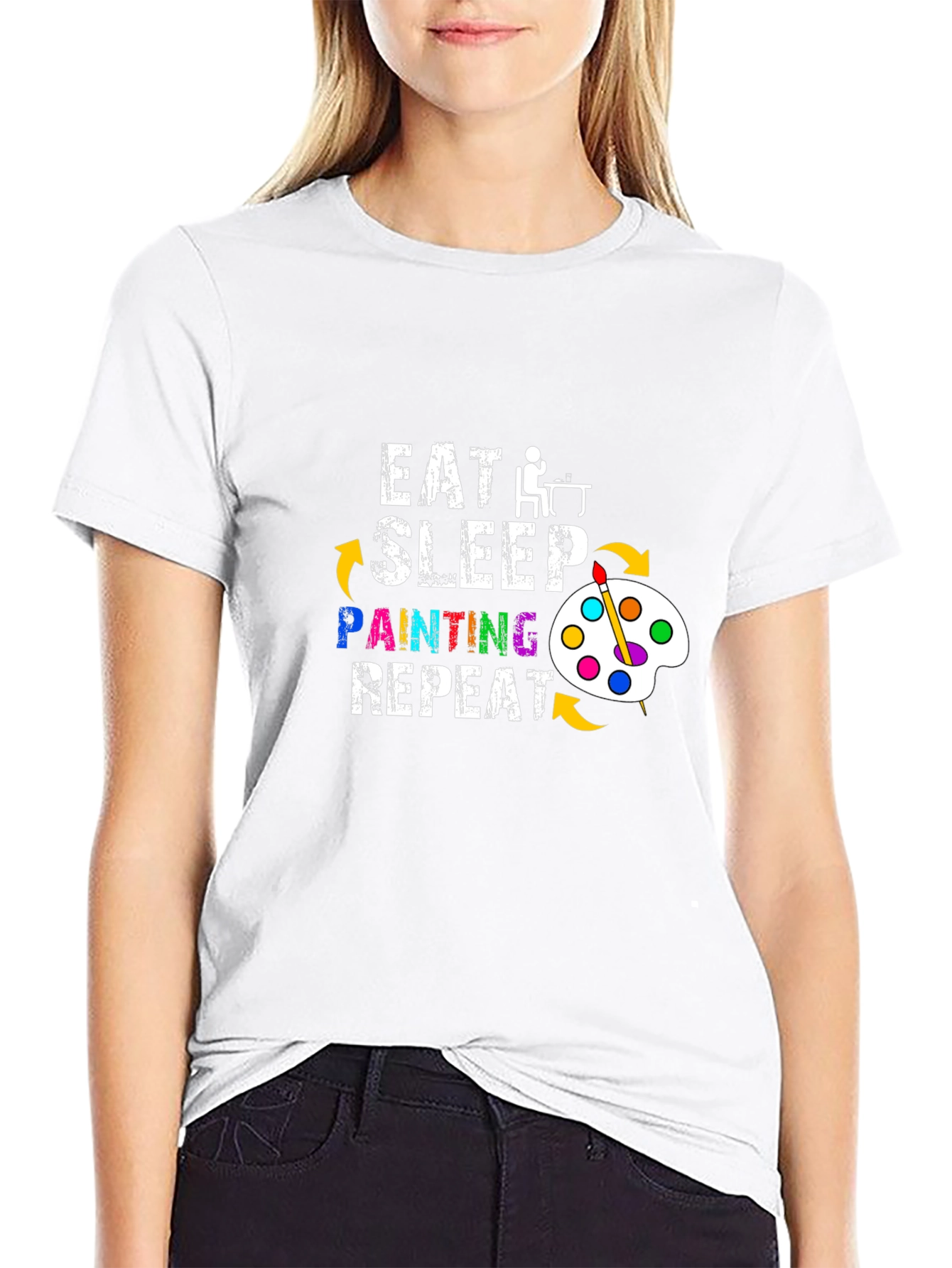 Eat Sleep Painting Repeat Graphic T-Shirt