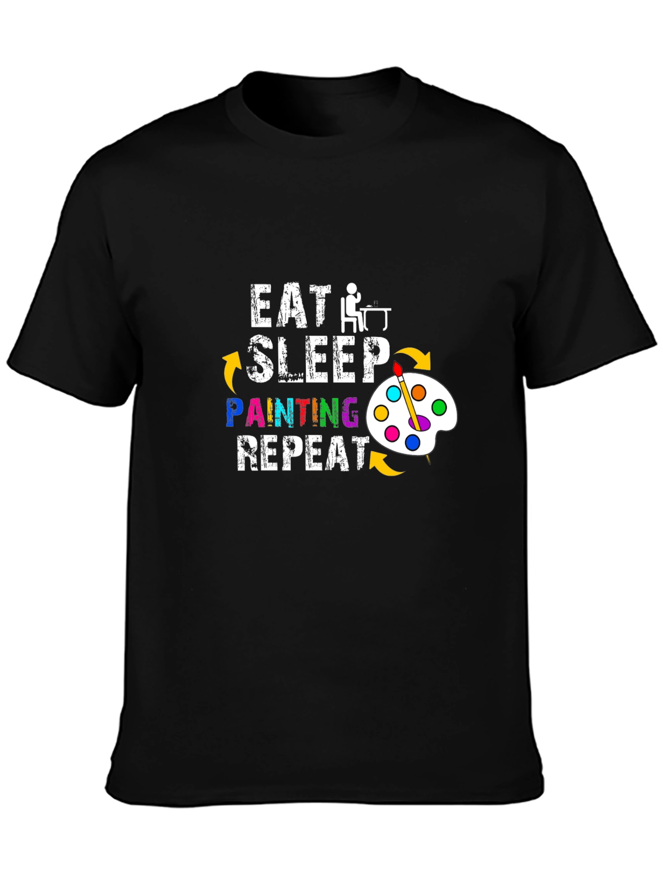 Eat Sleep Painting Repeat Graphic T-Shirt