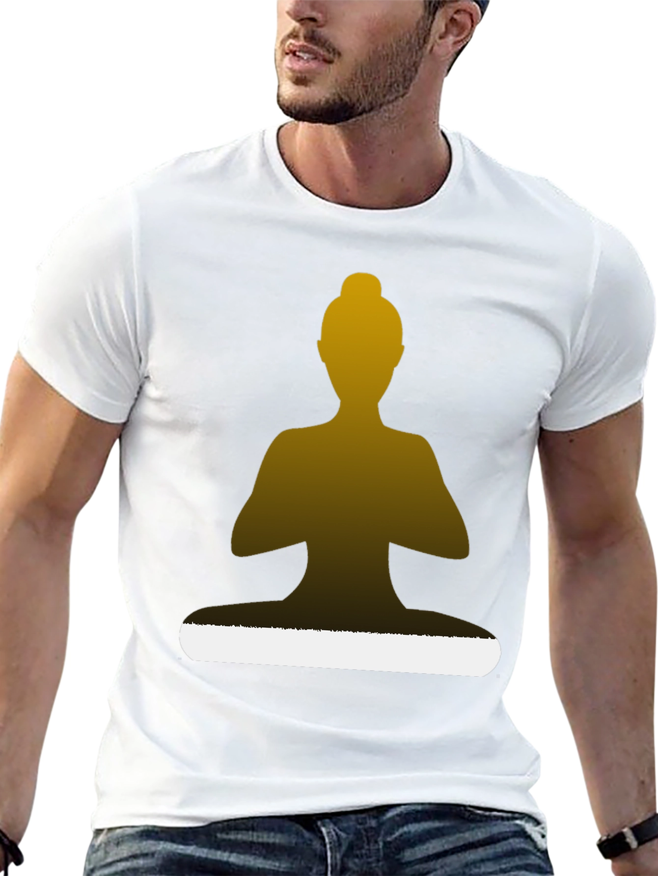 Zen Mode T-Shirt - Meditating Silhouette Design