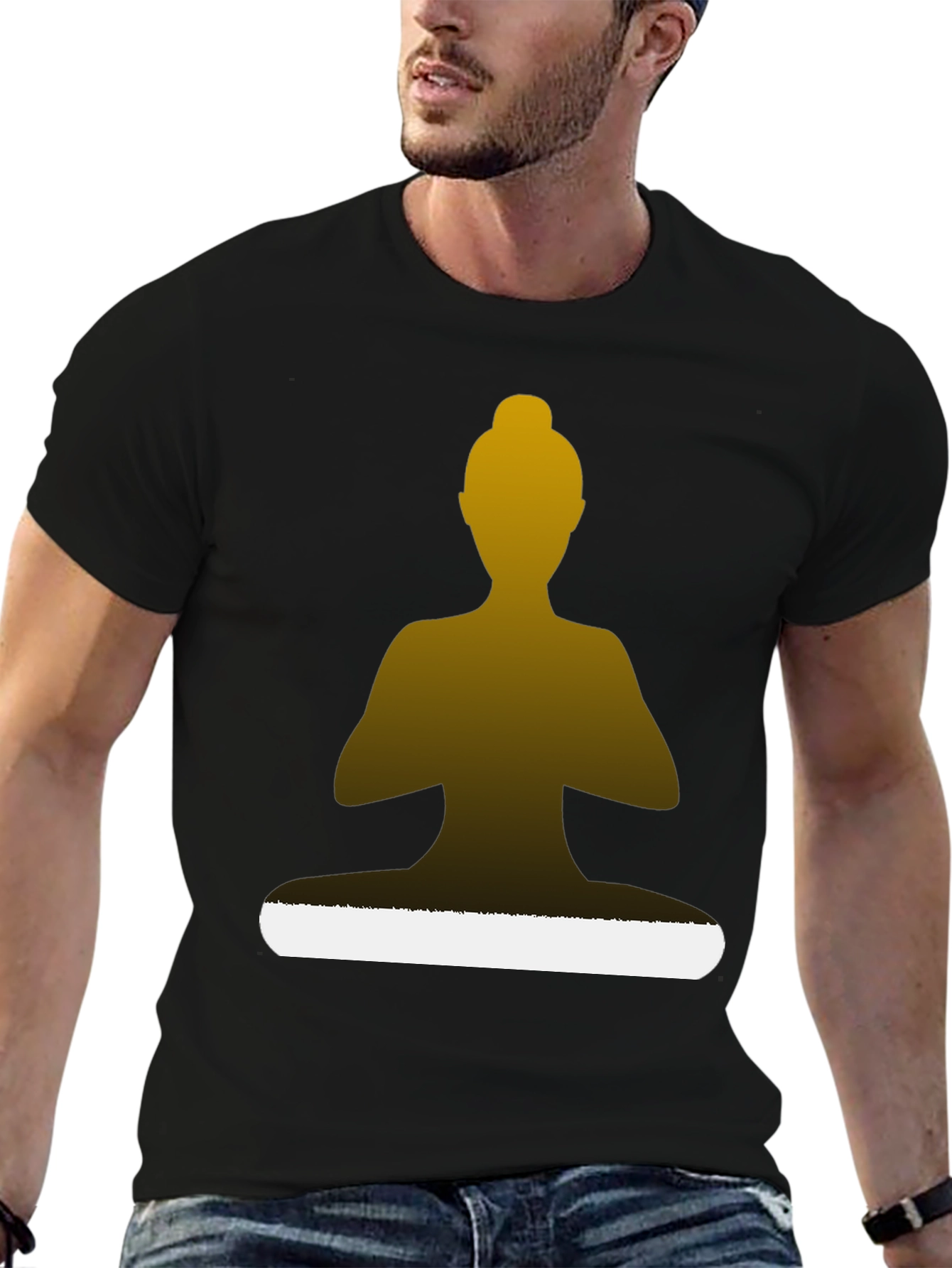 Zen Mode T-Shirt - Meditating Silhouette Design