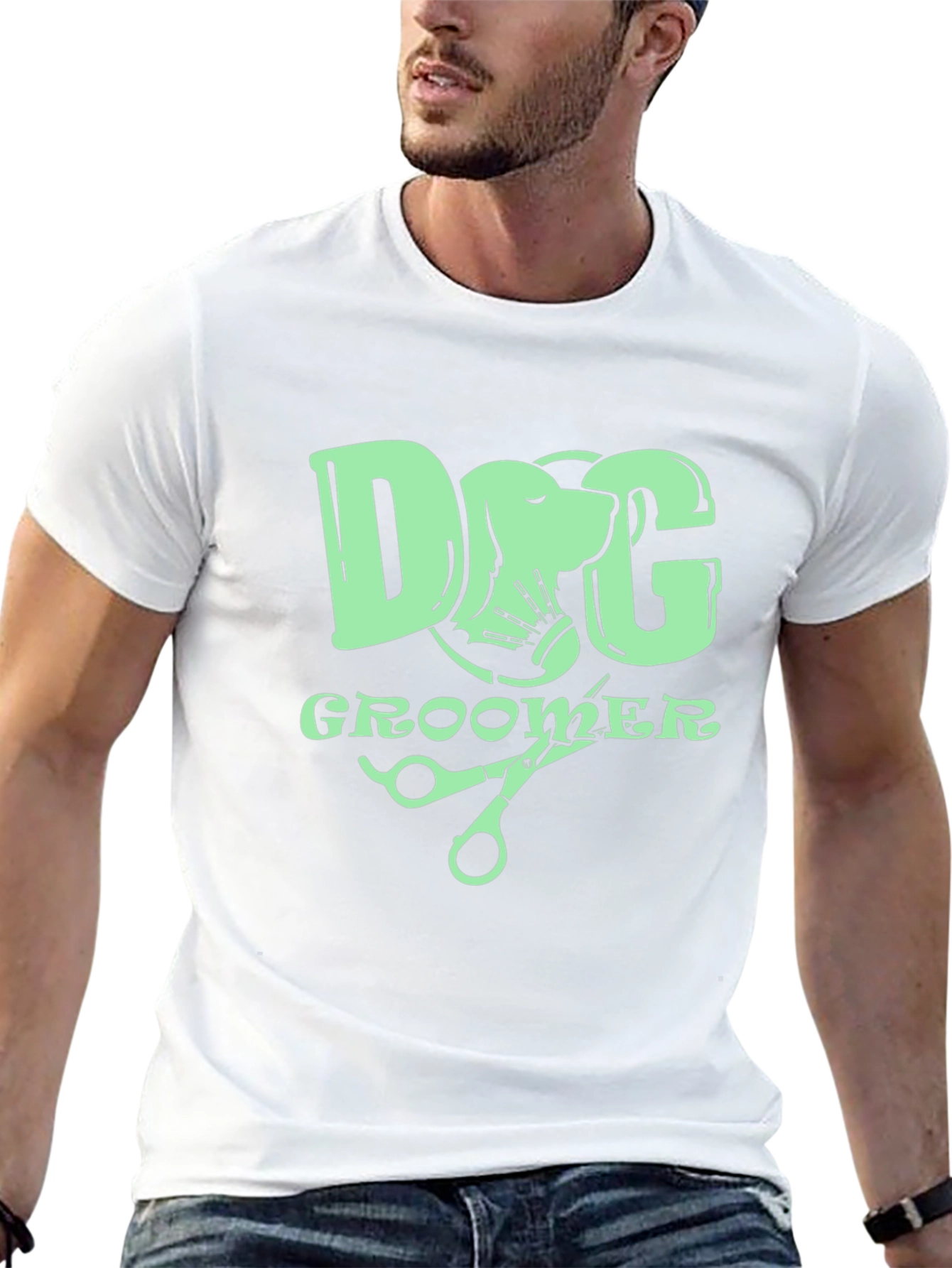 Dog Groomer Graphic T-Shirt Pet Lovers Tee