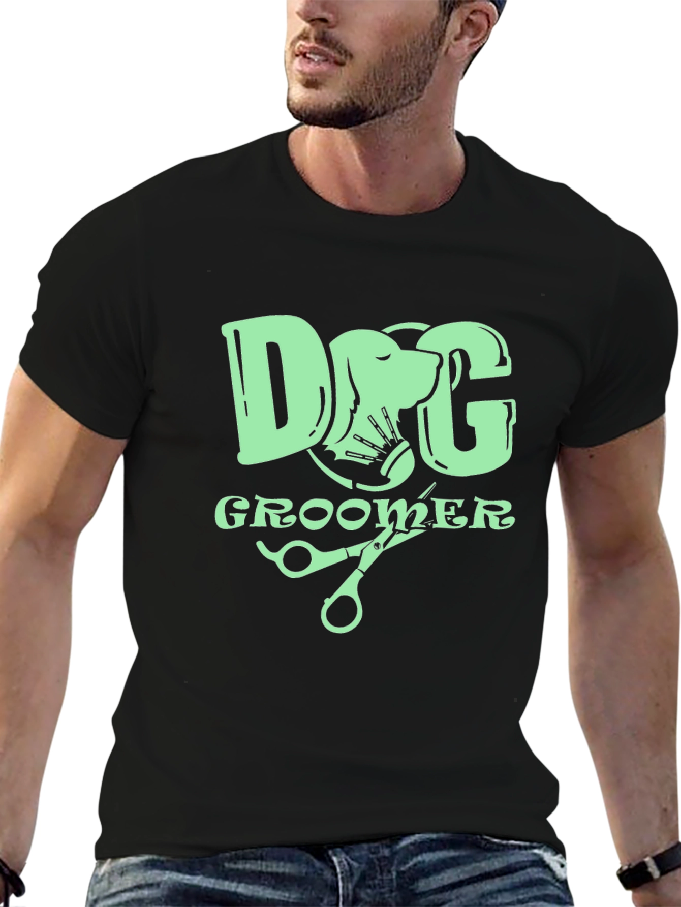 Dog Groomer Graphic T-Shirt Pet Lovers Tee