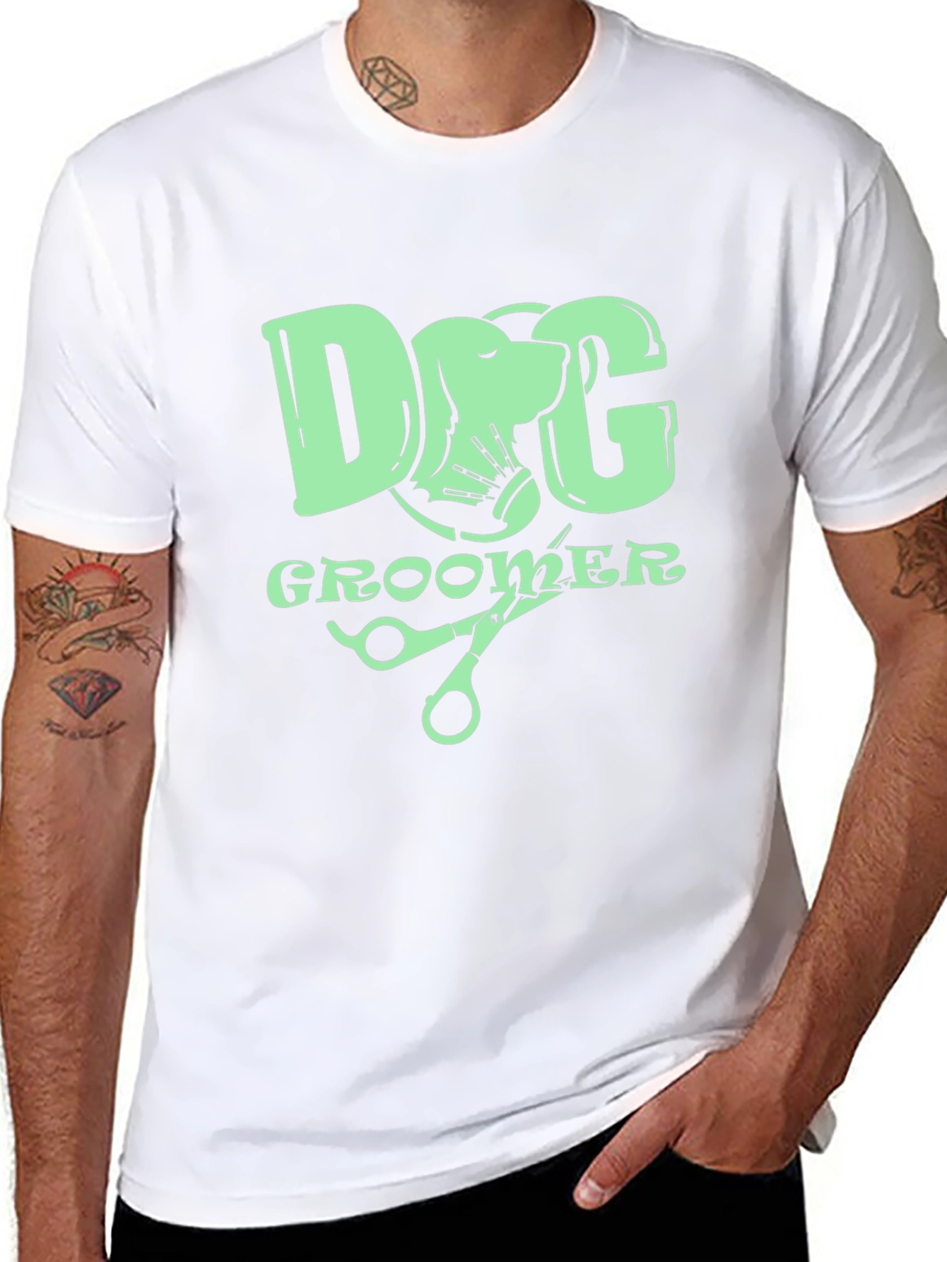 Dog Groomer Graphic T-Shirt Pet Lovers Tee