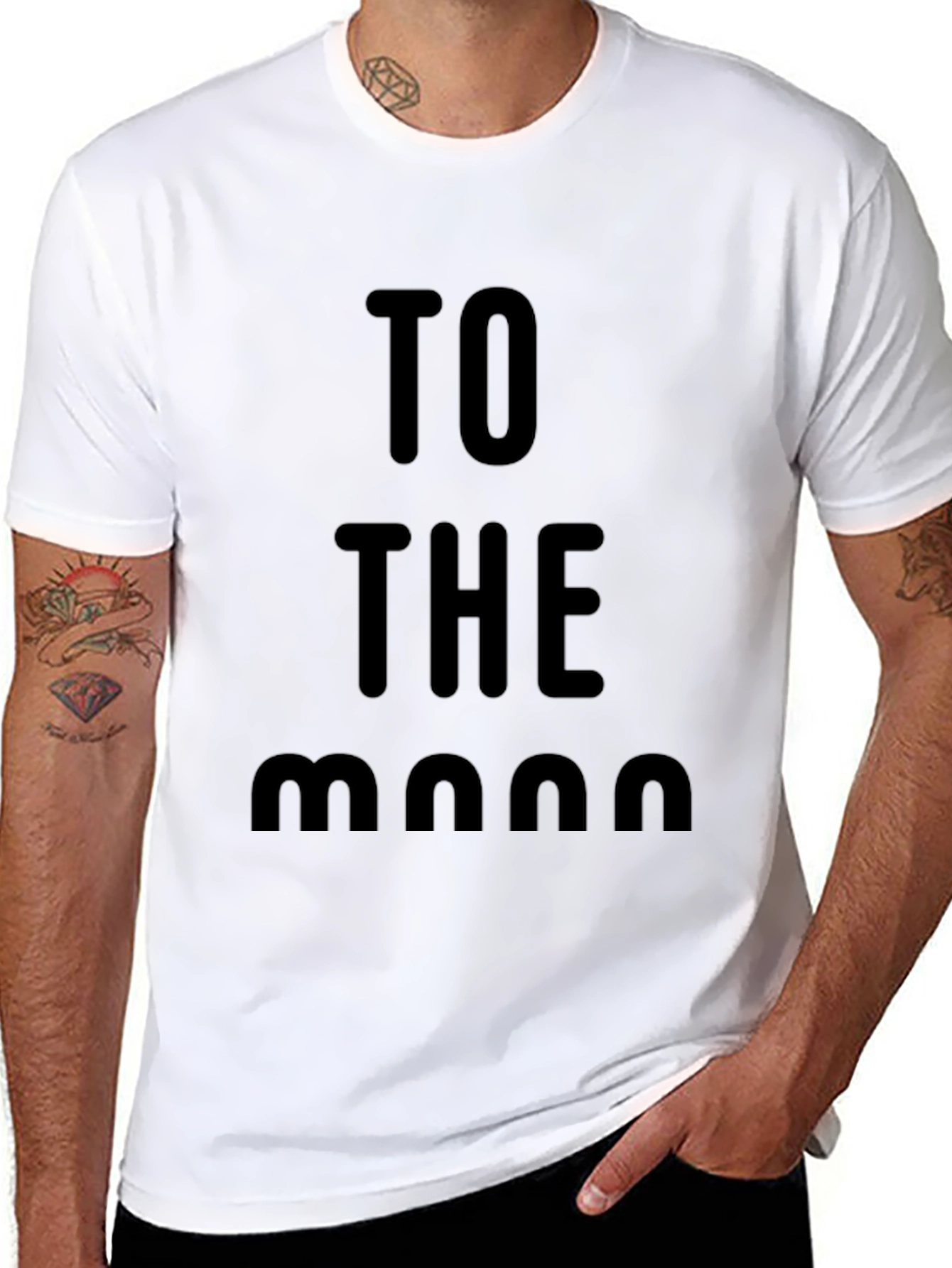 To The Moon Black Graphic Tee