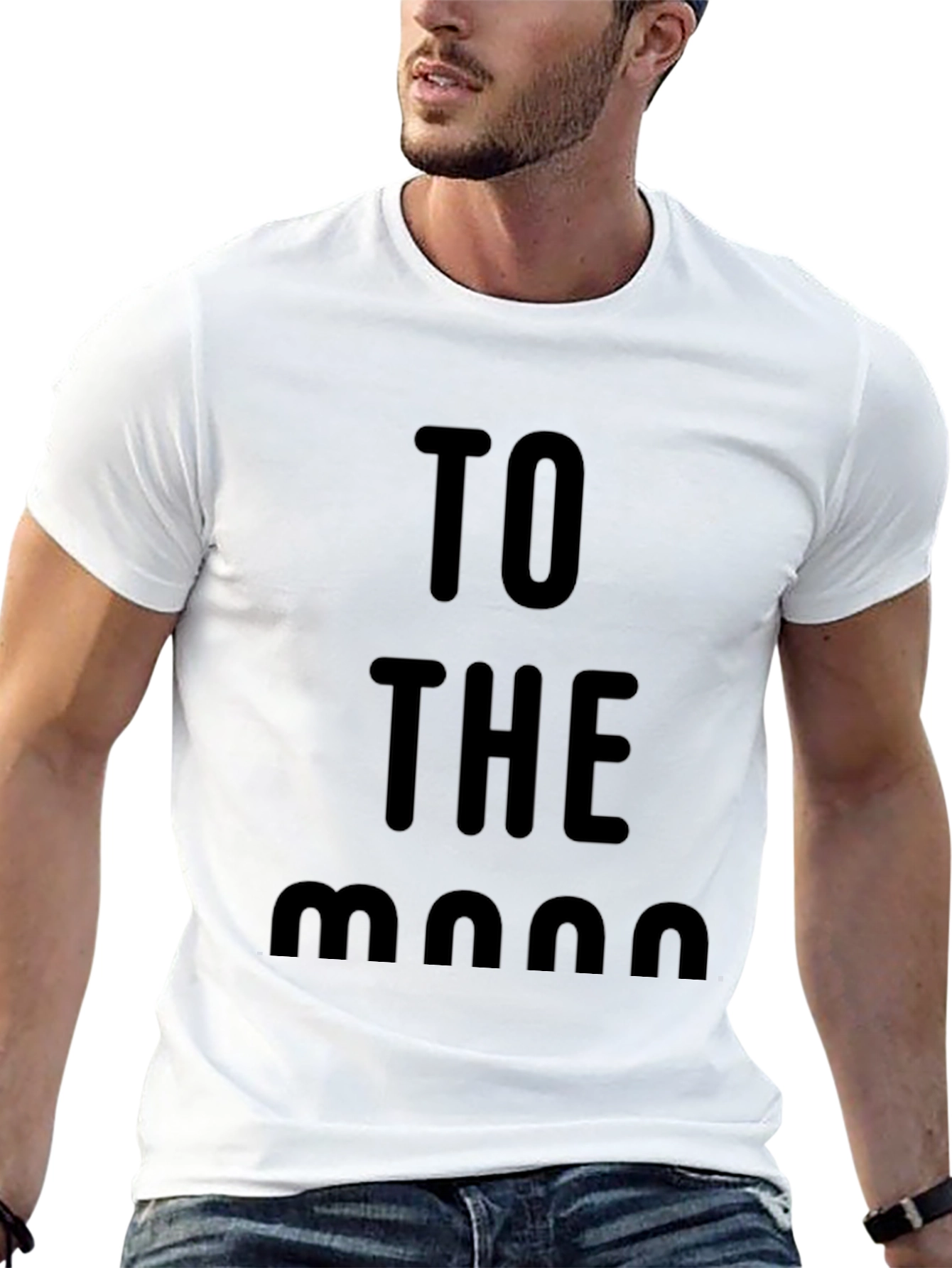 To The Moon Black Graphic Tee