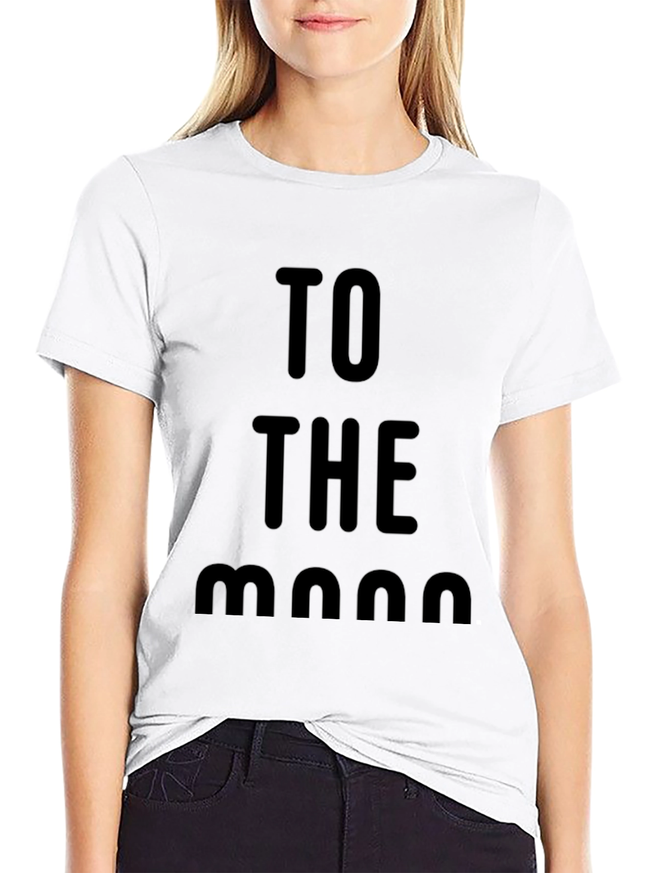 To The Moon Black Graphic Tee