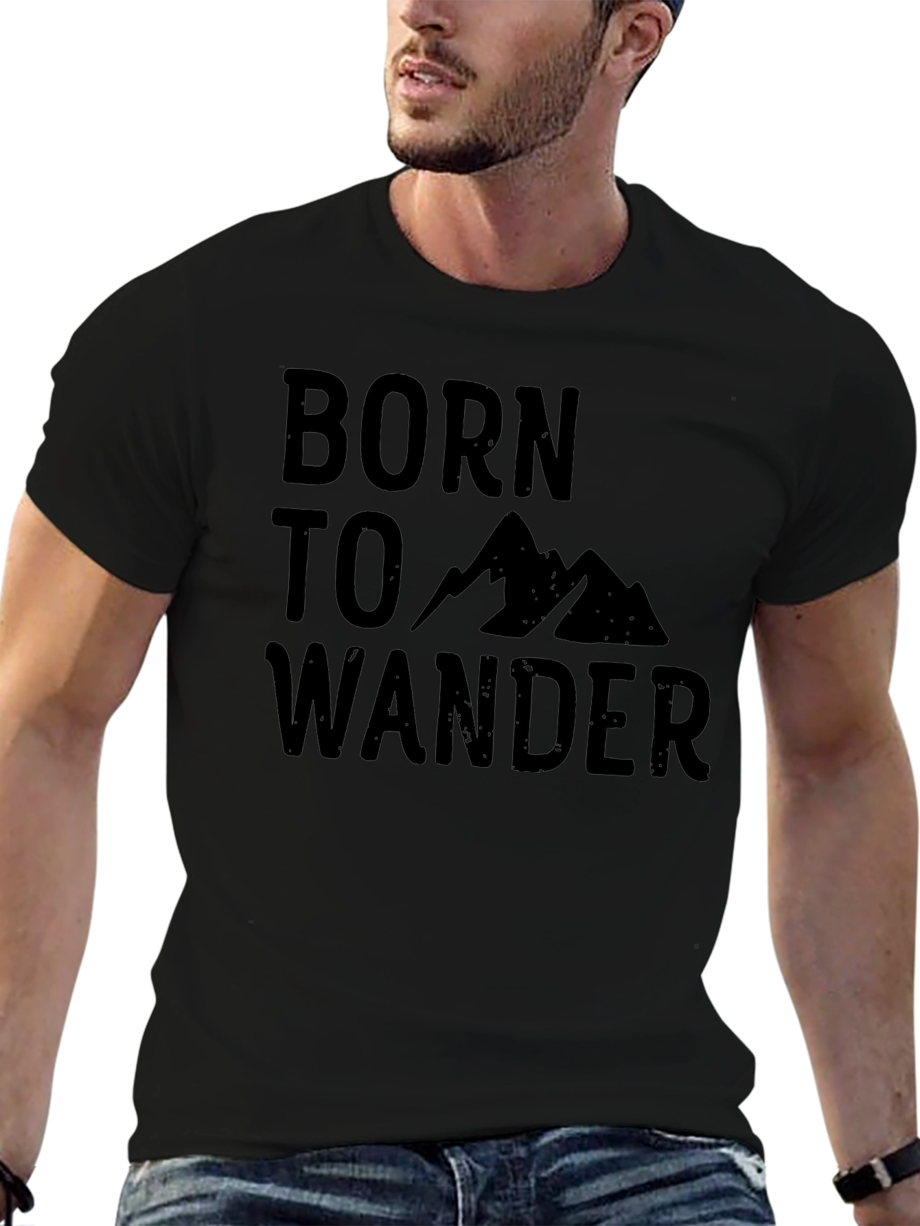 Born to Wander Graphic Tee - Black