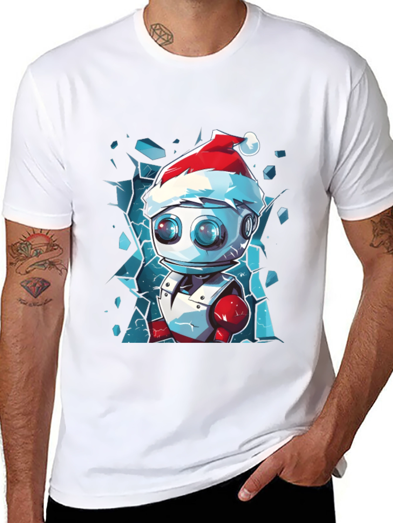 Robot Santa T-Shirt - Holiday Geek Chic