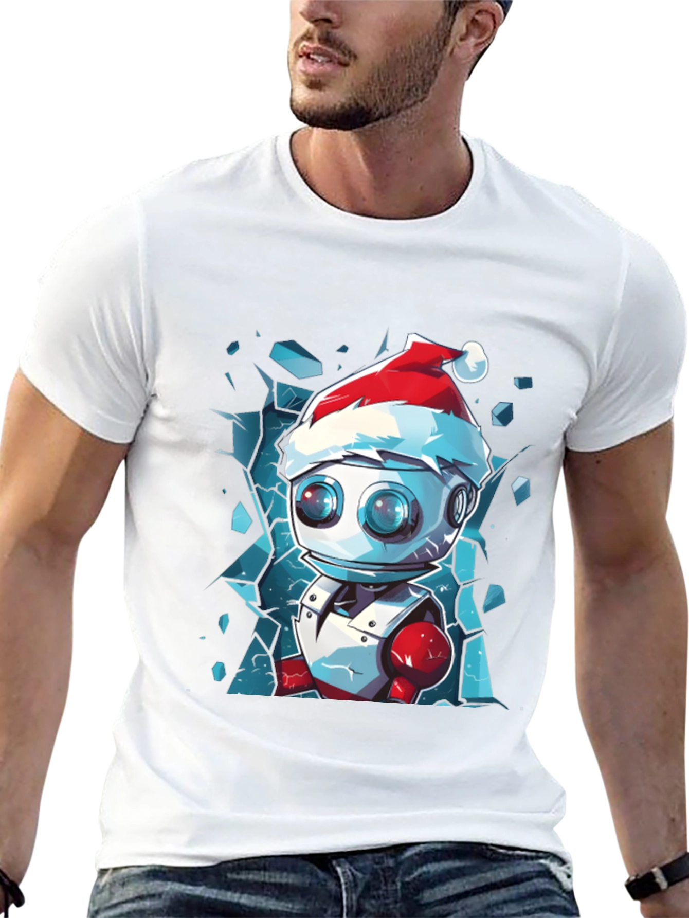 Robot Santa T-Shirt - Holiday Geek Chic