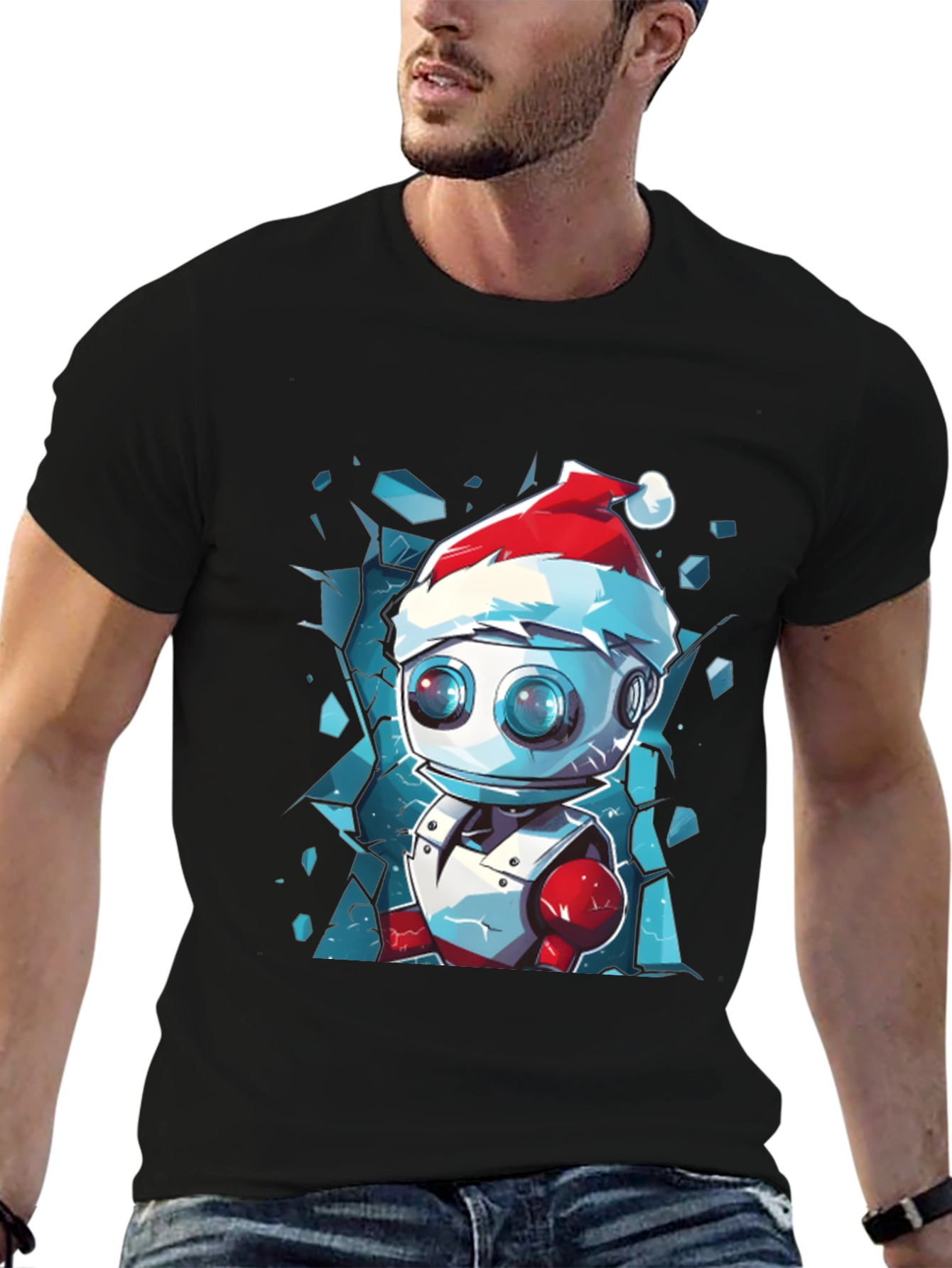 Robot Santa T-Shirt - Holiday Geek Chic