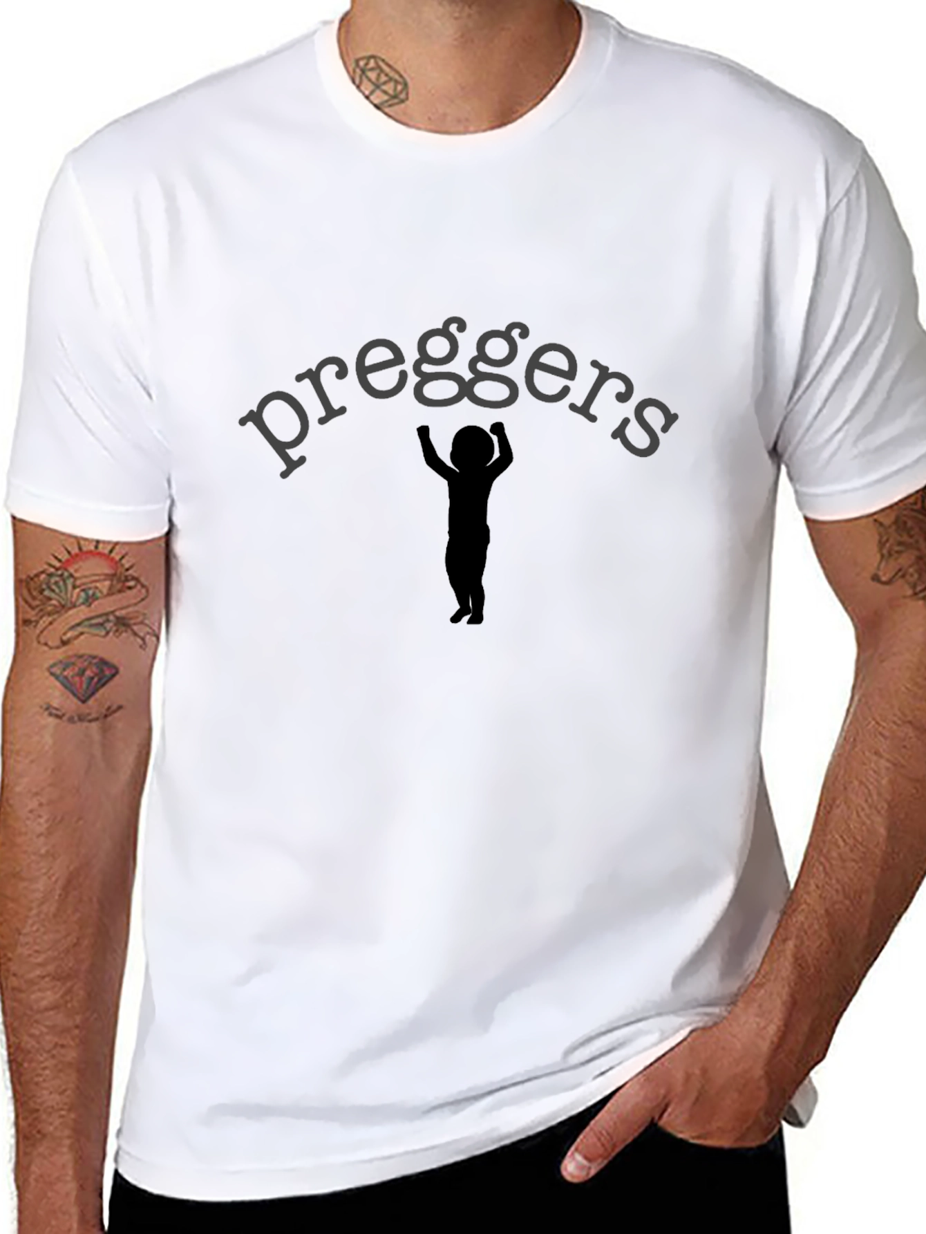 Preggers Baby Silhouette T-Shirt - Soft Cotton Blend