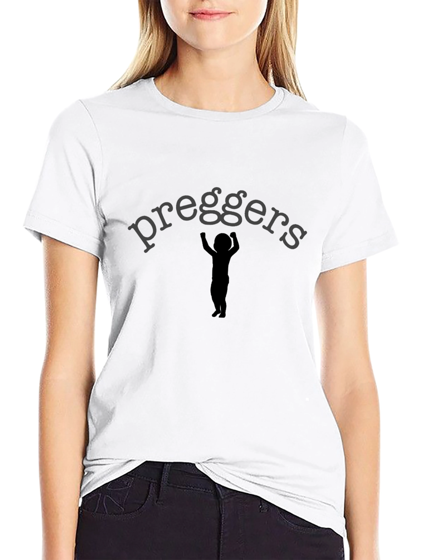 Preggers Baby Silhouette T-Shirt - Soft Cotton Blend
