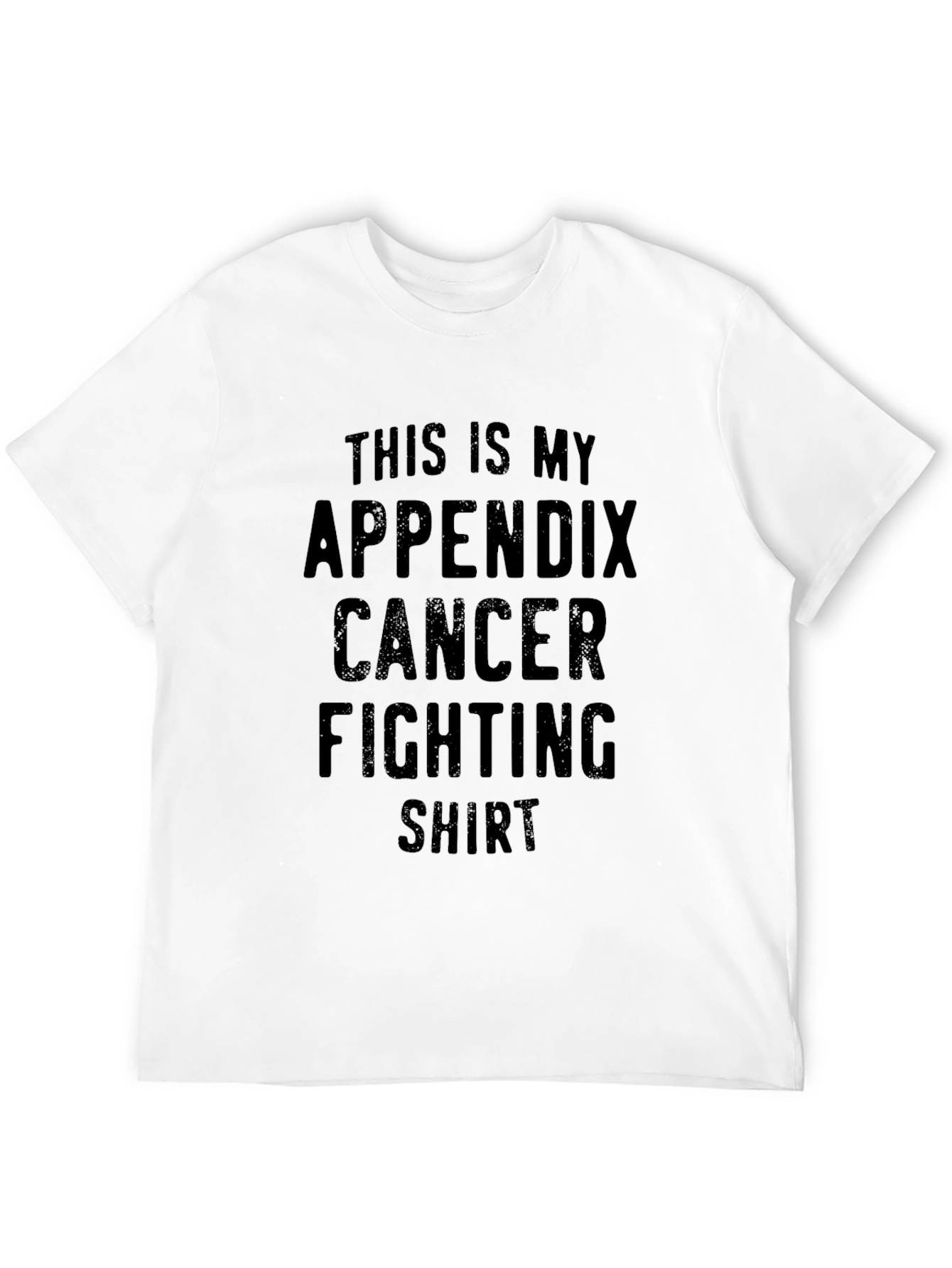 Appendix Cancer Fighting T-Shirt - Unisex Black Tee