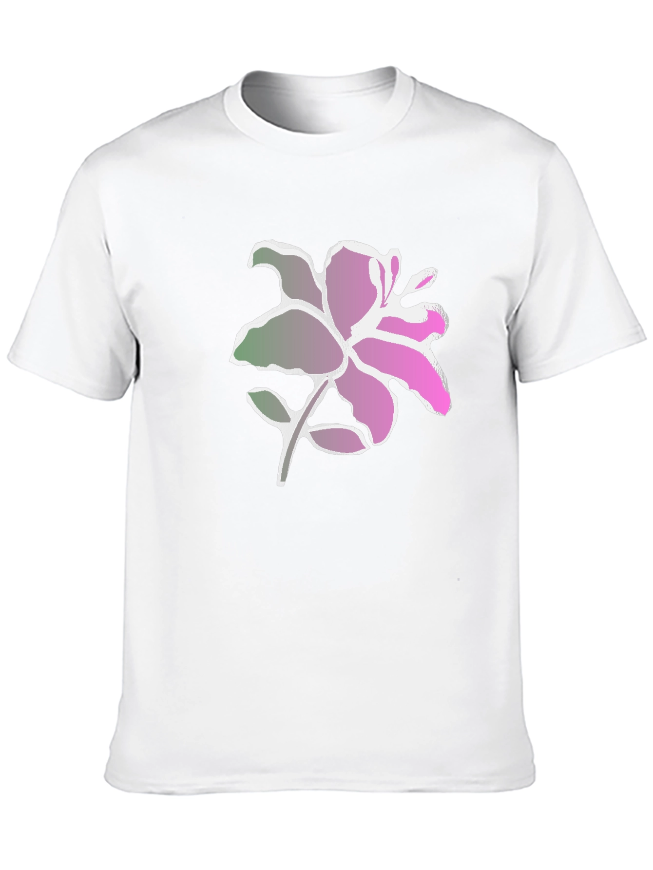 Floral Graphic Print Tee - Black Casual Shirt