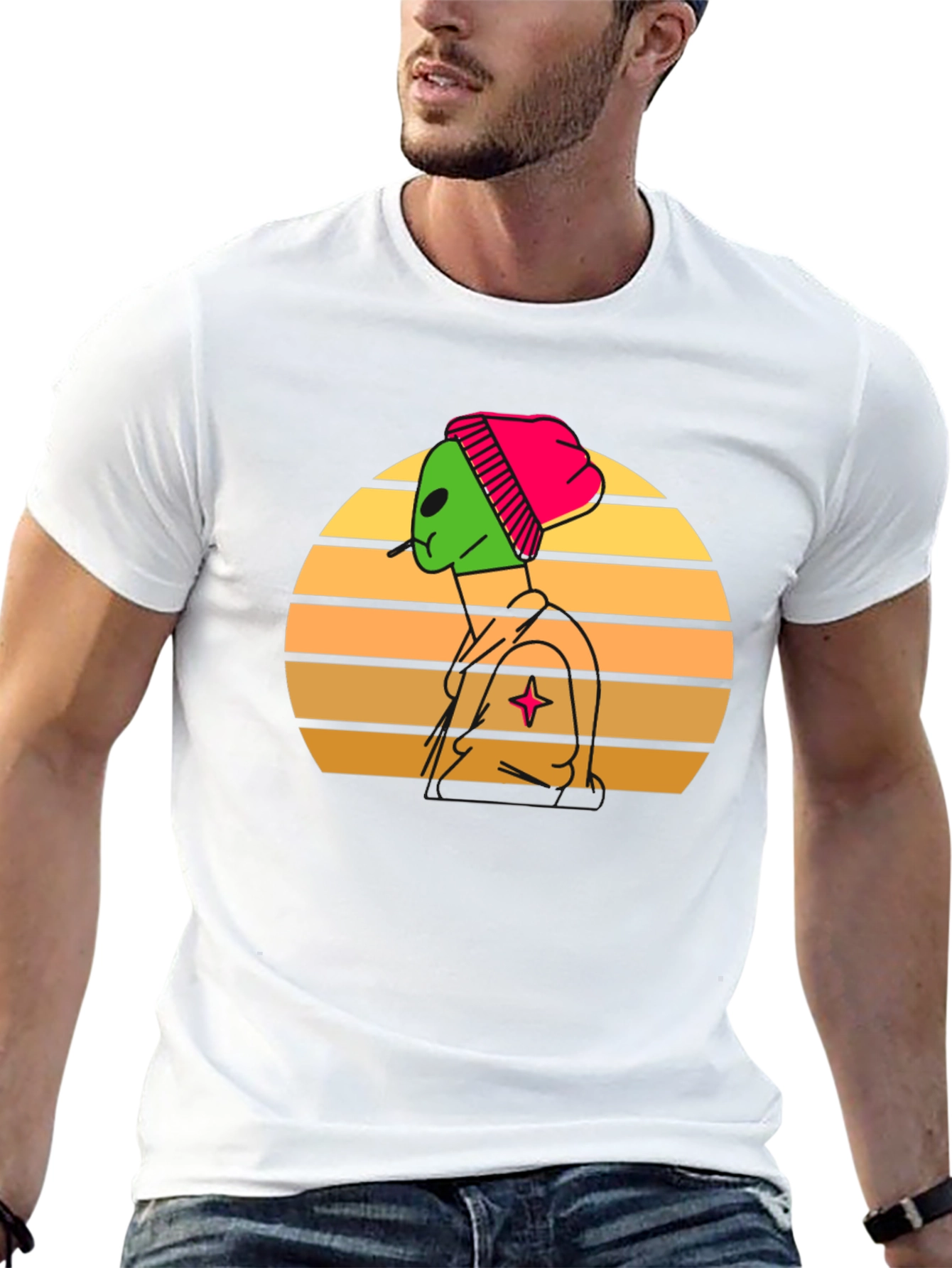 Retro Alien Graphic Tee - Cool & Stylish