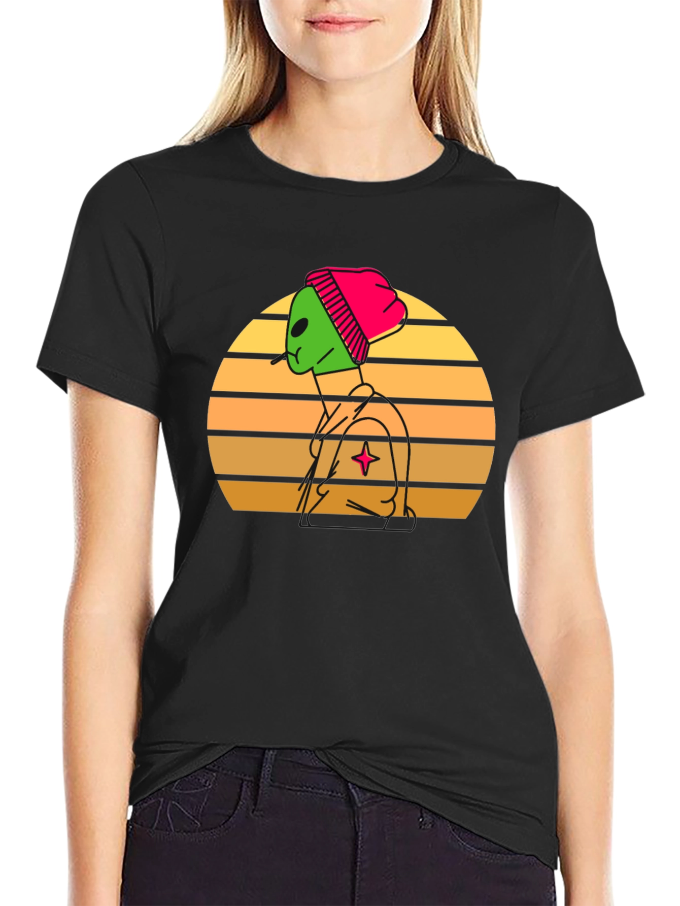 Retro Alien Graphic Tee - Cool & Stylish