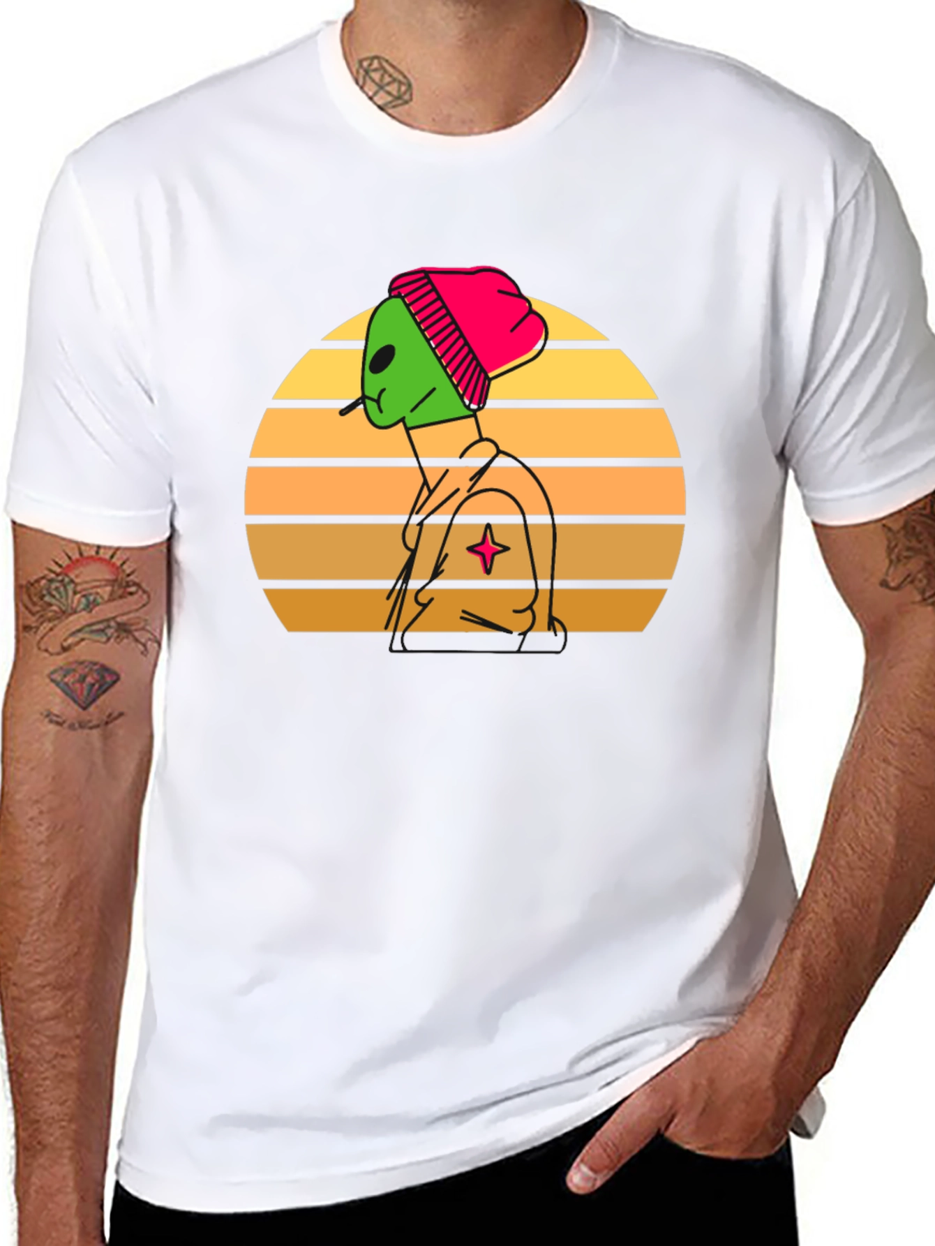 Retro Alien Graphic Tee - Cool & Stylish