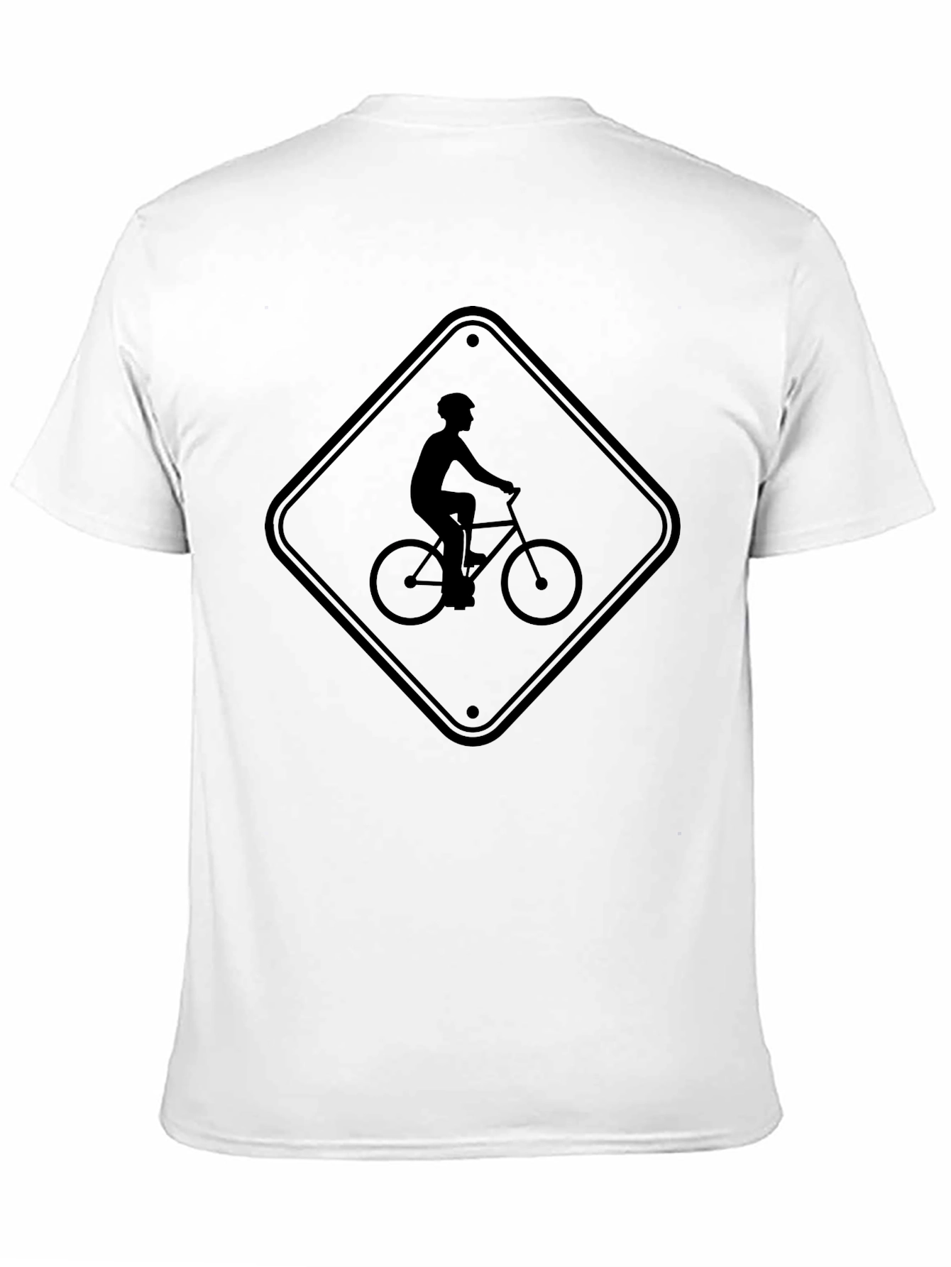 Bicycle Sign Graphic Tee - Black Casual Shirt