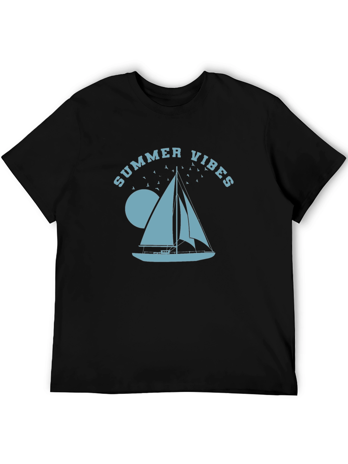 Summer Vibes Sailboat Graphic T-Shirt