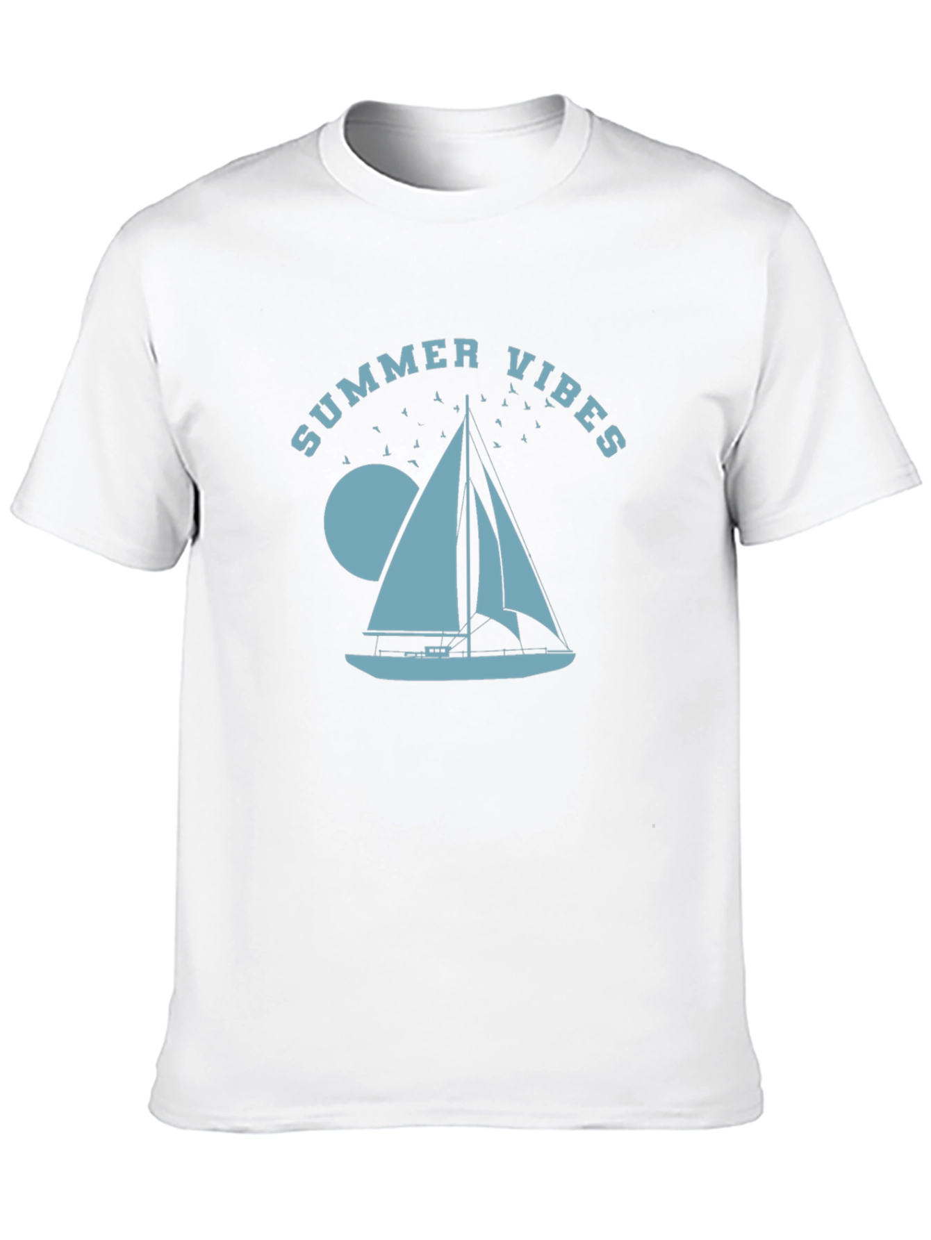 Summer Vibes Sailboat Graphic T-Shirt