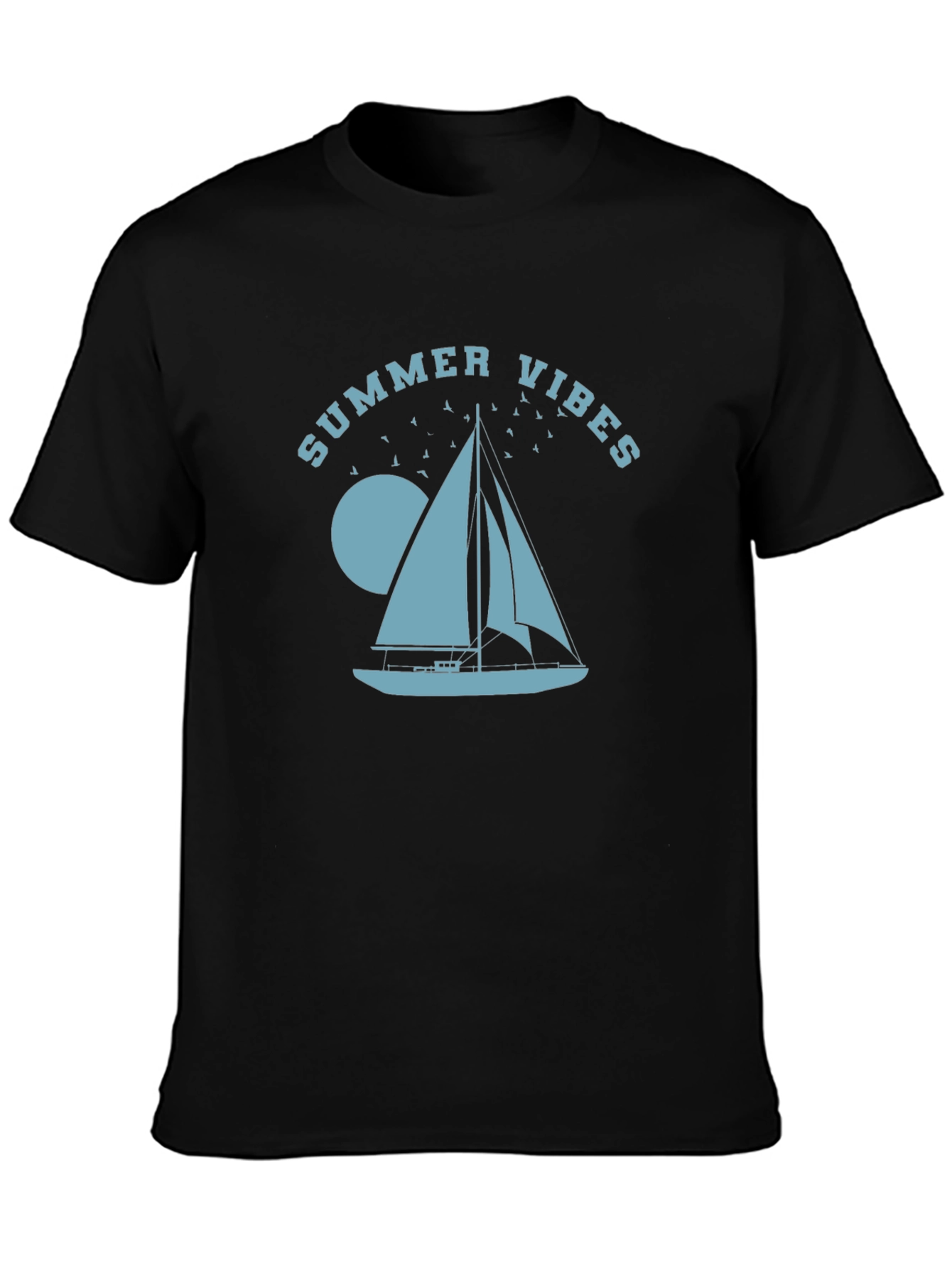 Summer Vibes Sailboat Graphic T-Shirt