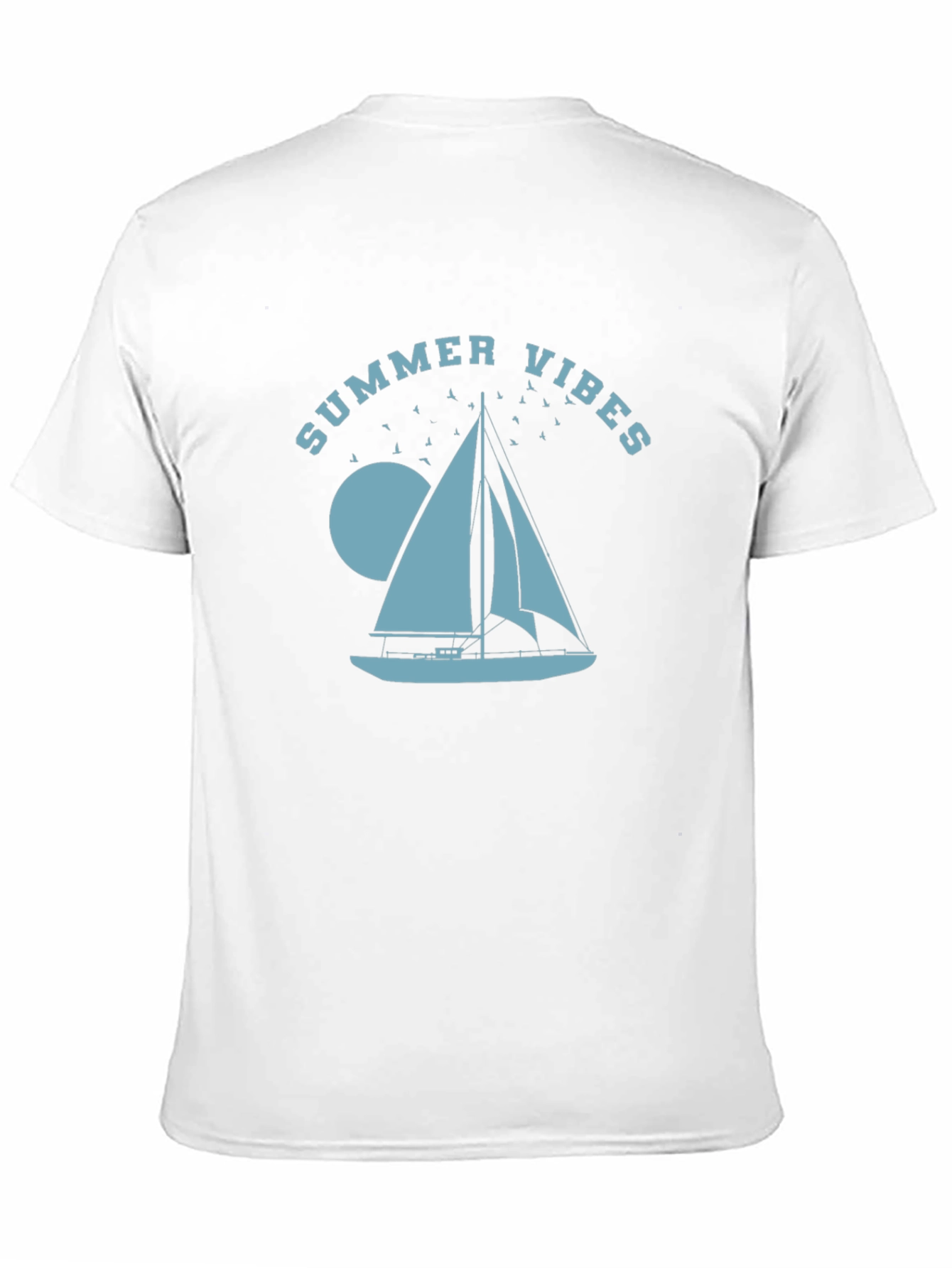 Summer Vibes Sailboat Graphic T-Shirt