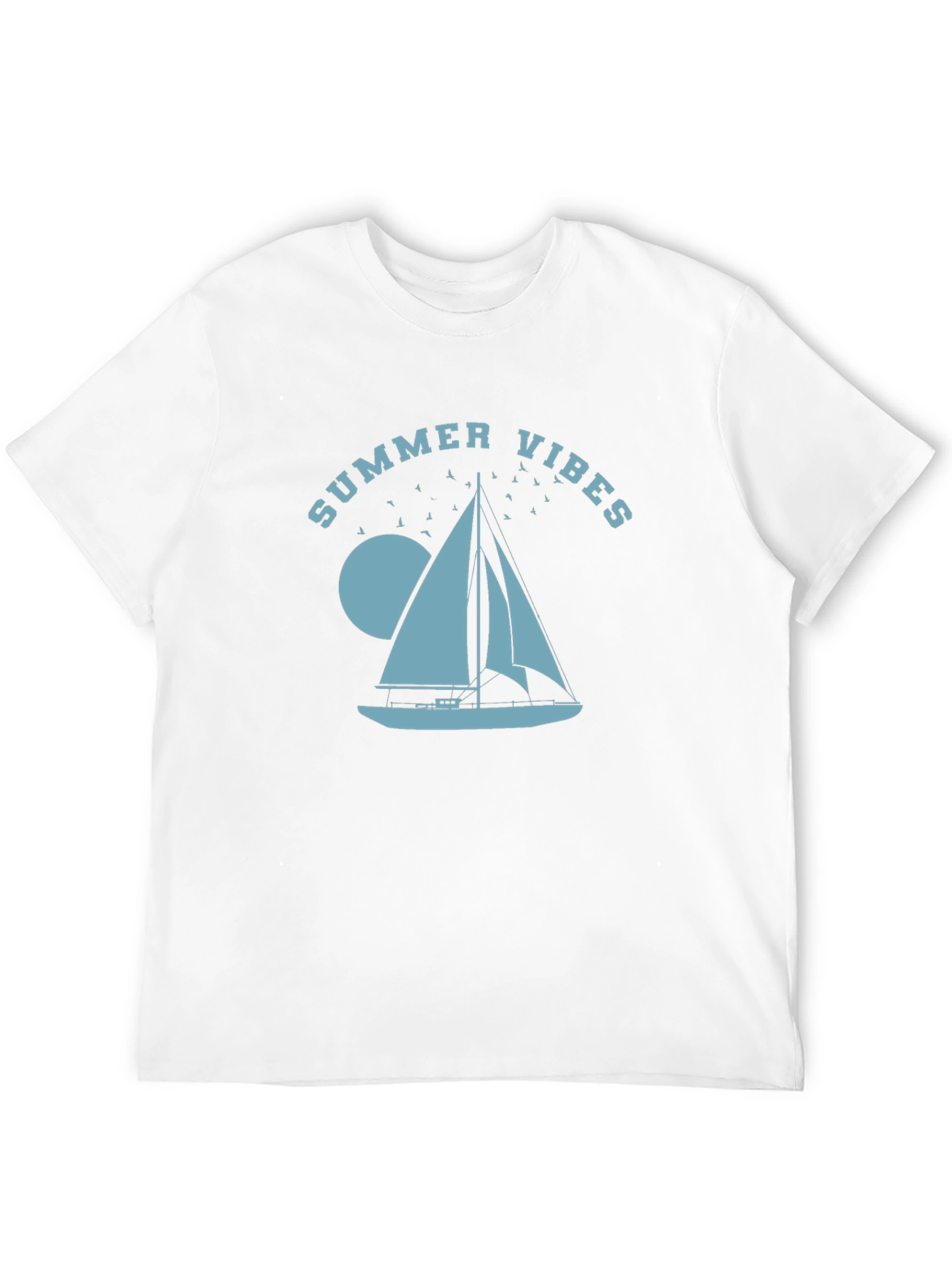 Summer Vibes Sailboat Graphic T-Shirt