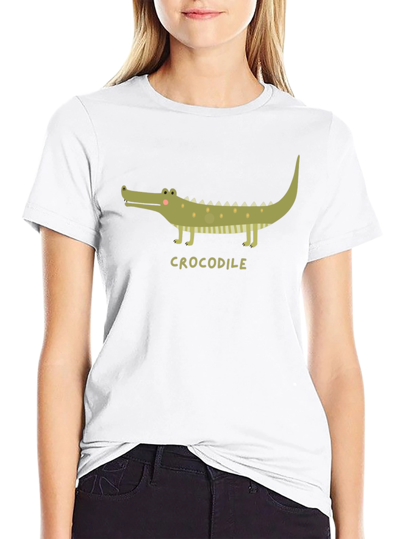 Crocodile Graphic Tee - Unisex Black T-Shirt