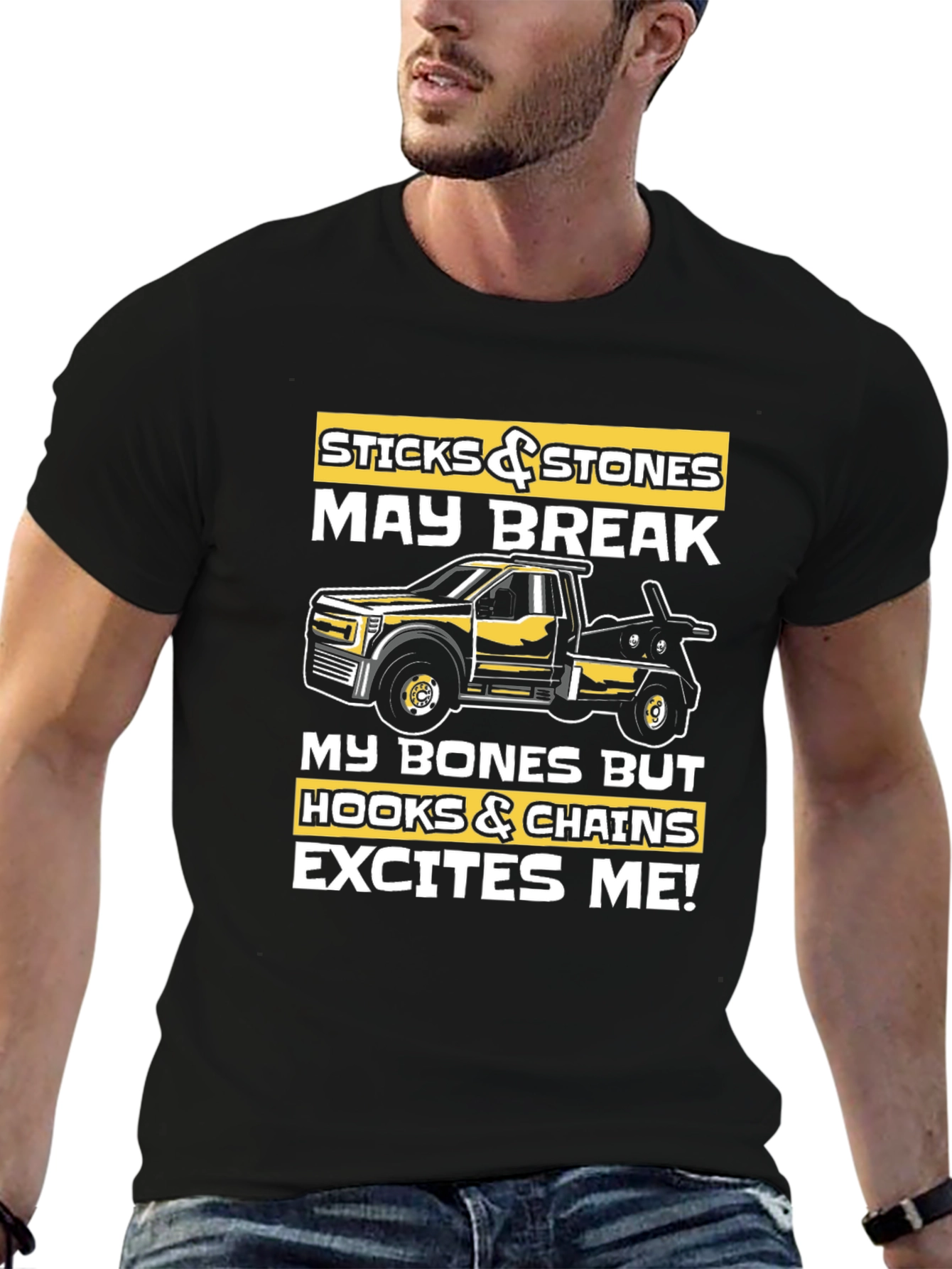 Sticks & Stones Tow Truck Graphic Tee