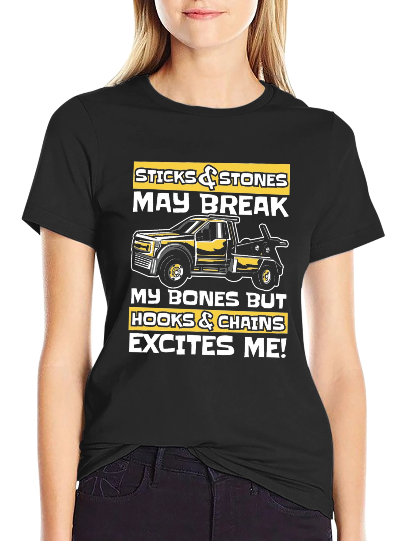 Sticks & Stones Tow Truck Graphic Tee