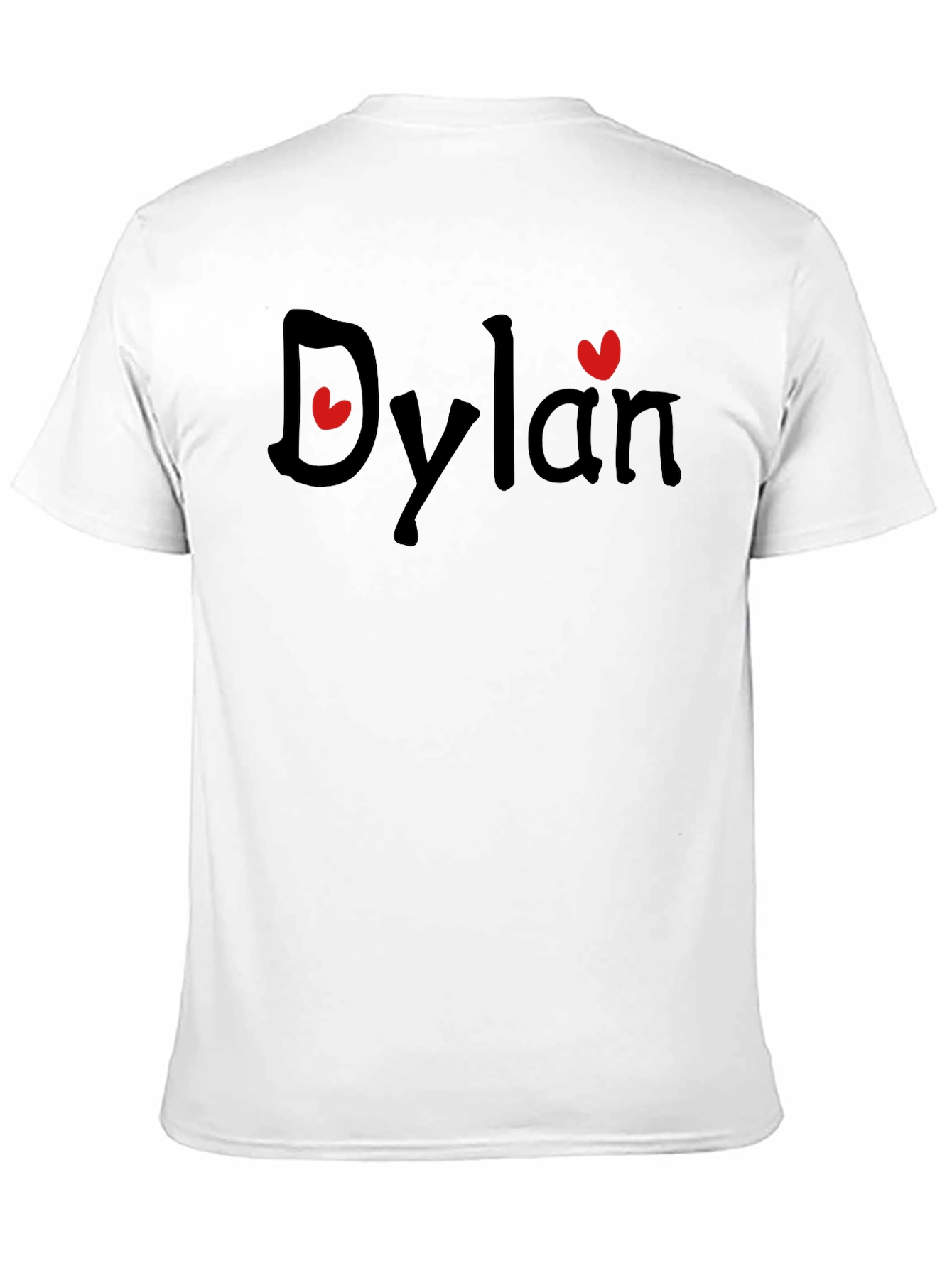 Personalized Dylan Heart T-Shirt - Custom Name Tee