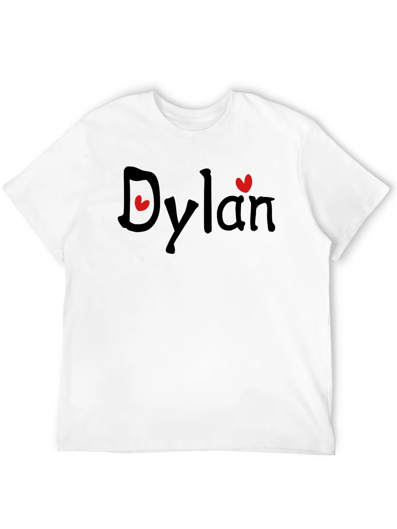 Personalized Dylan Heart T-Shirt - Custom Name Tee