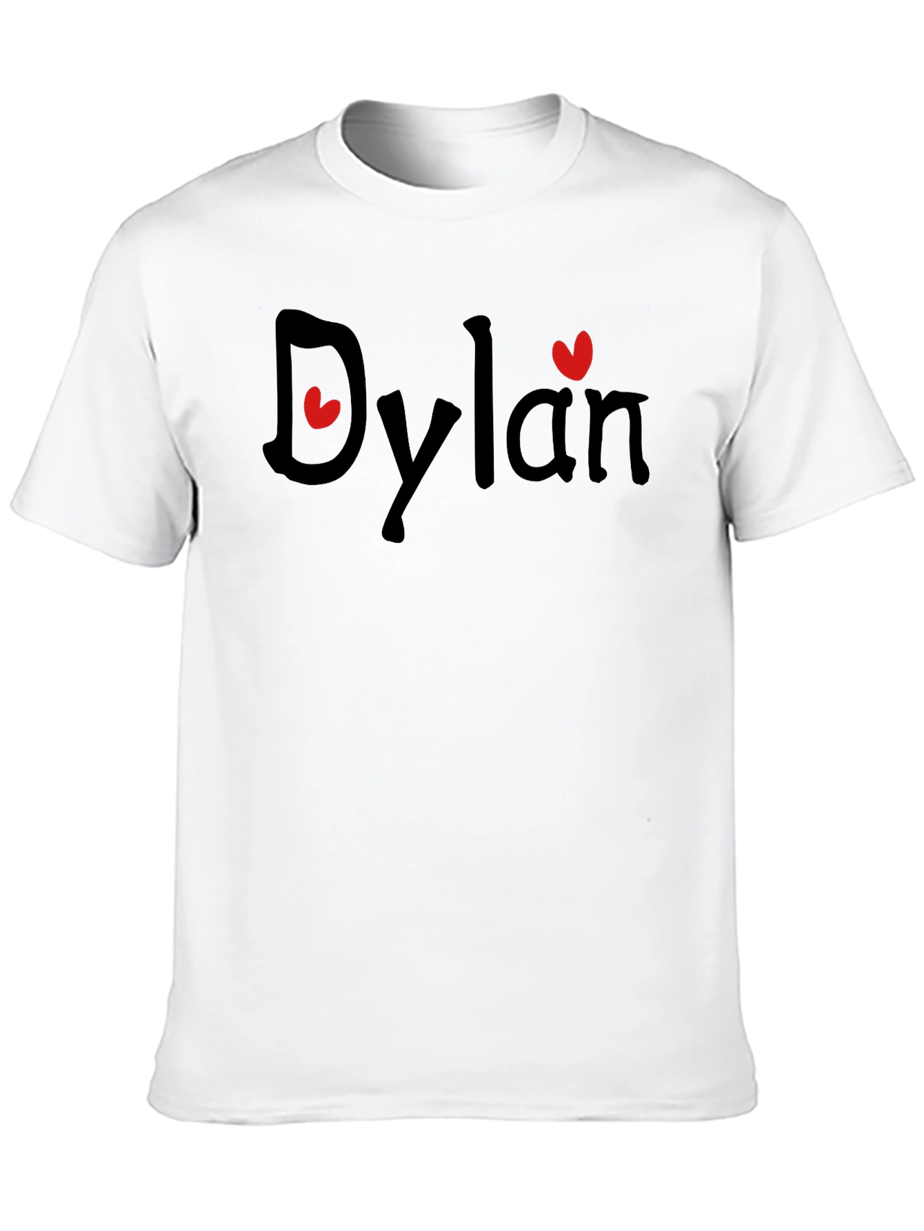 Personalized Dylan Heart T-Shirt - Custom Name Tee