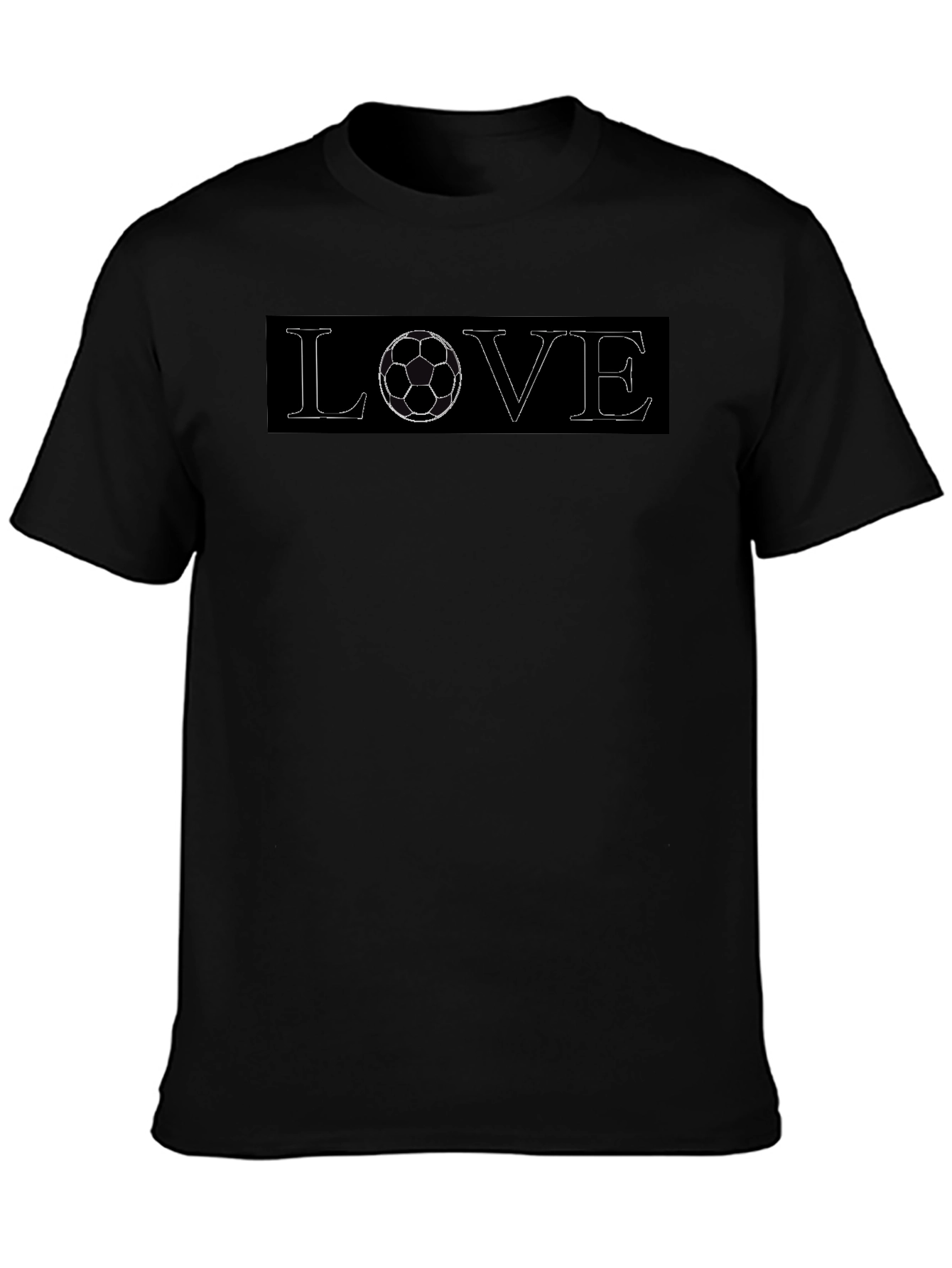 Soccer Love Black T-Shirt - Sporty Graphic Tee