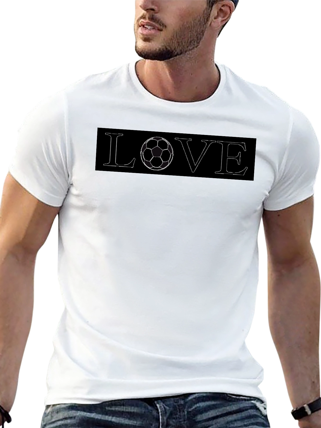Soccer Love Black T-Shirt - Sporty Graphic Tee