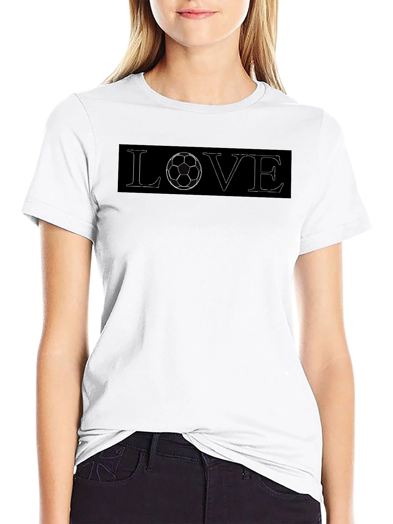 Soccer Love Black T-Shirt - Sporty Graphic Tee