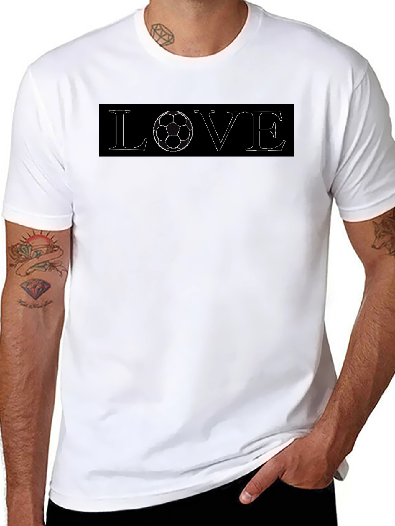 Soccer Love Black T-Shirt - Sporty Graphic Tee