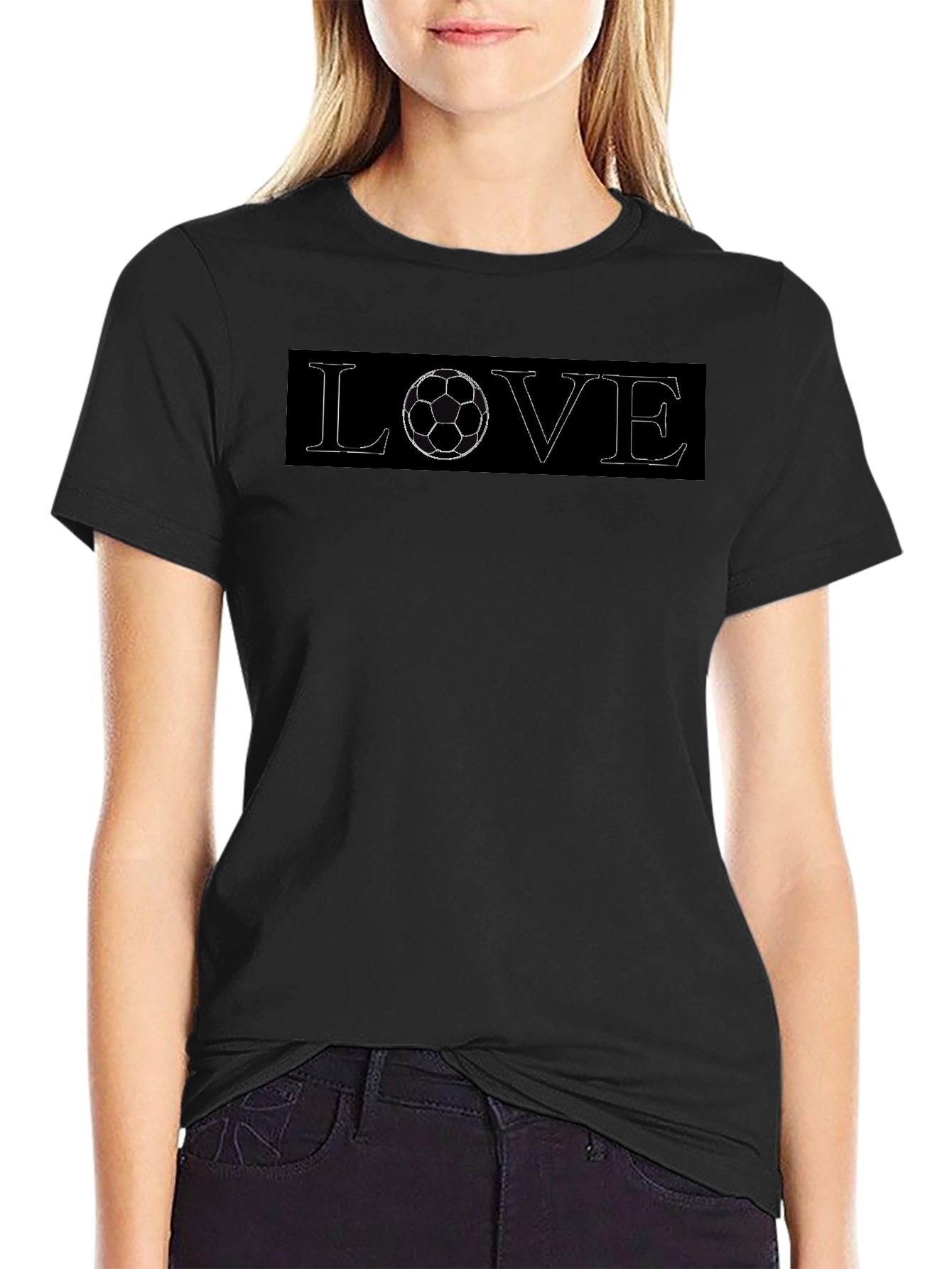 Soccer Love Black T-Shirt - Sporty Graphic Tee