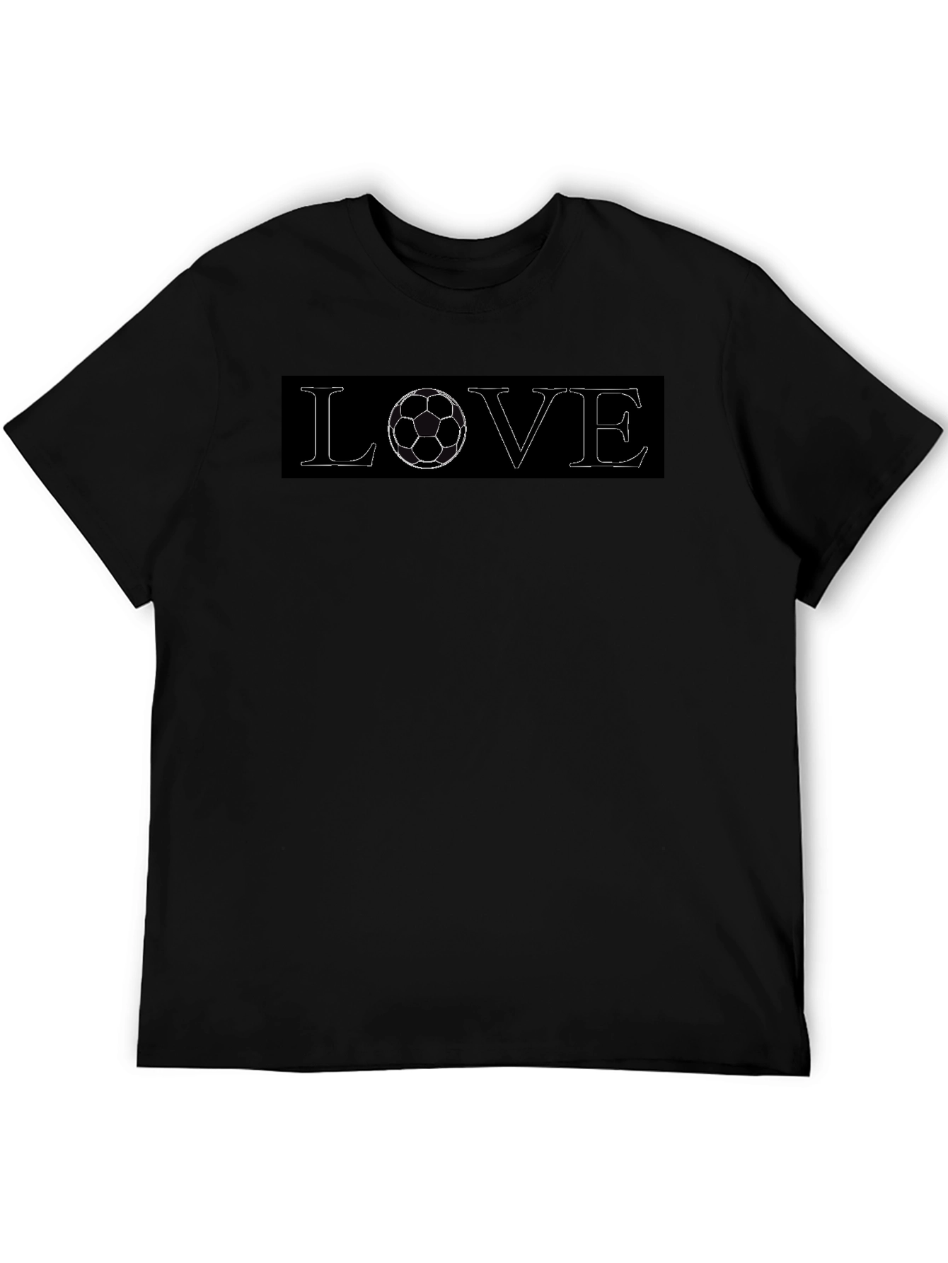 Soccer Love Black T-Shirt - Sporty Graphic Tee