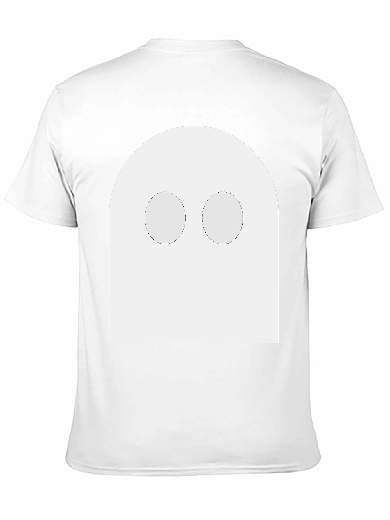 Spooky Ghost Graphic Tee - Black Cotton T-Shirt