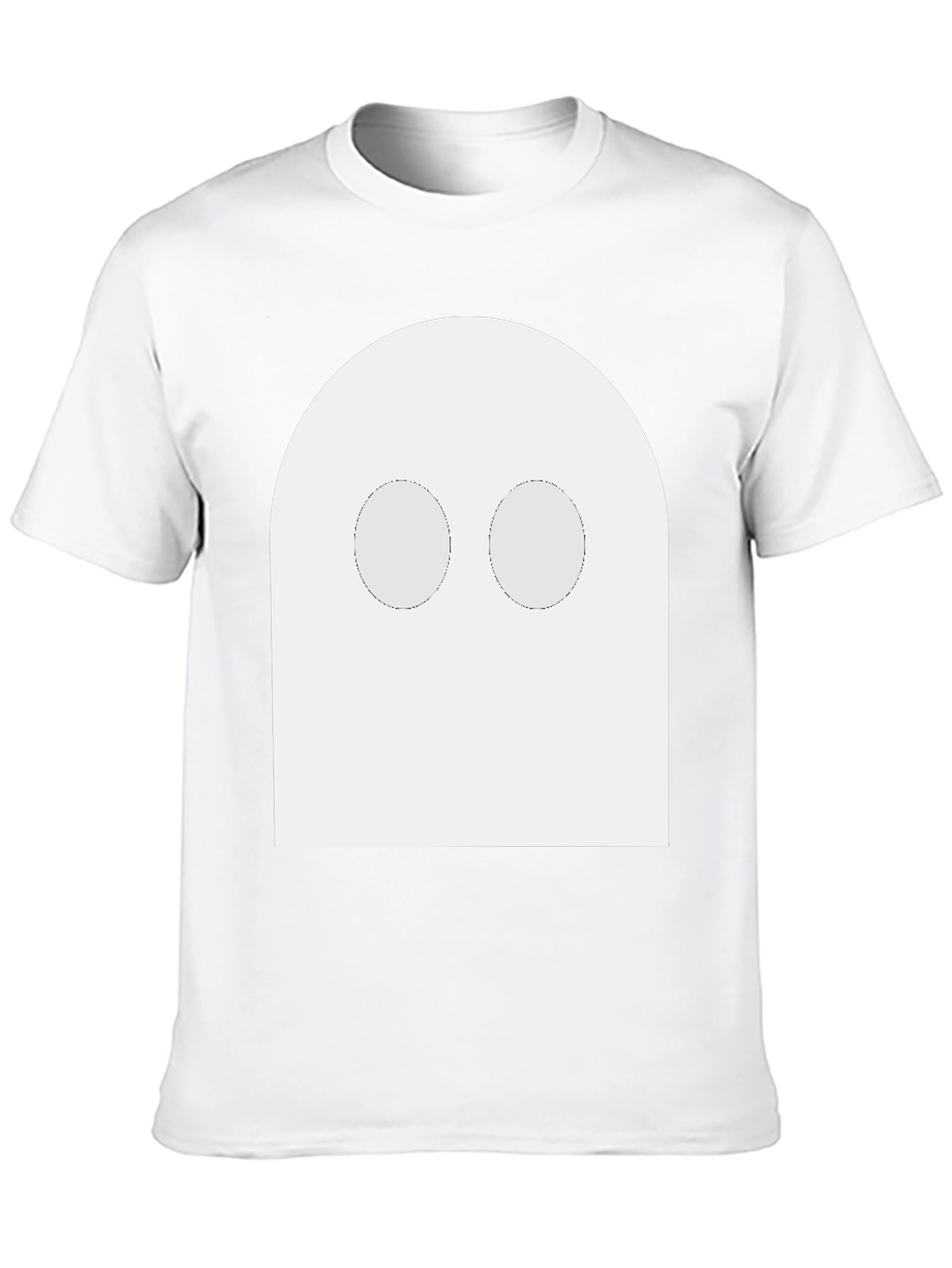Spooky Ghost Graphic Tee - Black Cotton T-Shirt