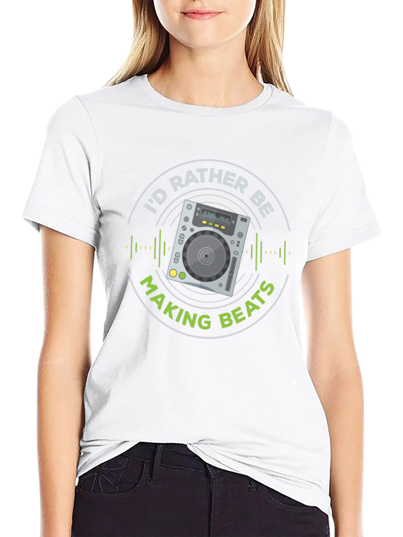 Id Rather Be Making Beats Black T-Shirt