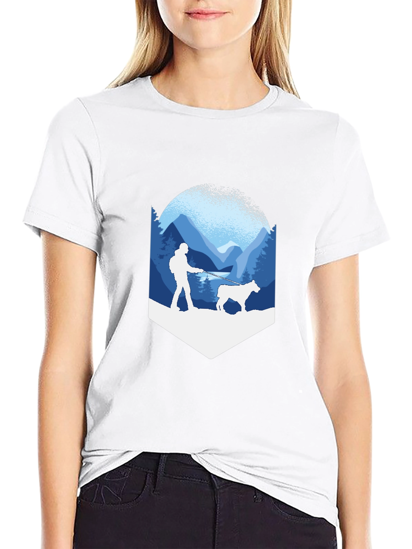 Hiker & Dog Graphic Tee - Adventure Ready!