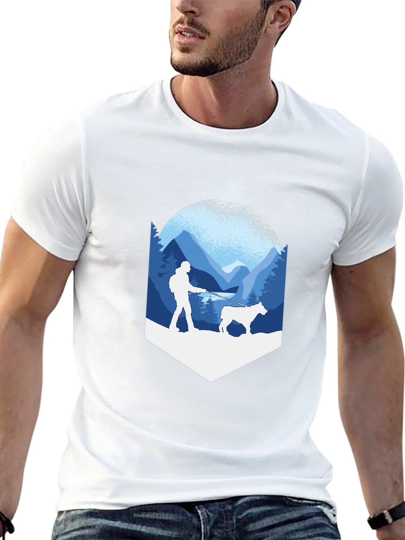 Hiker & Dog Graphic Tee - Adventure Ready!