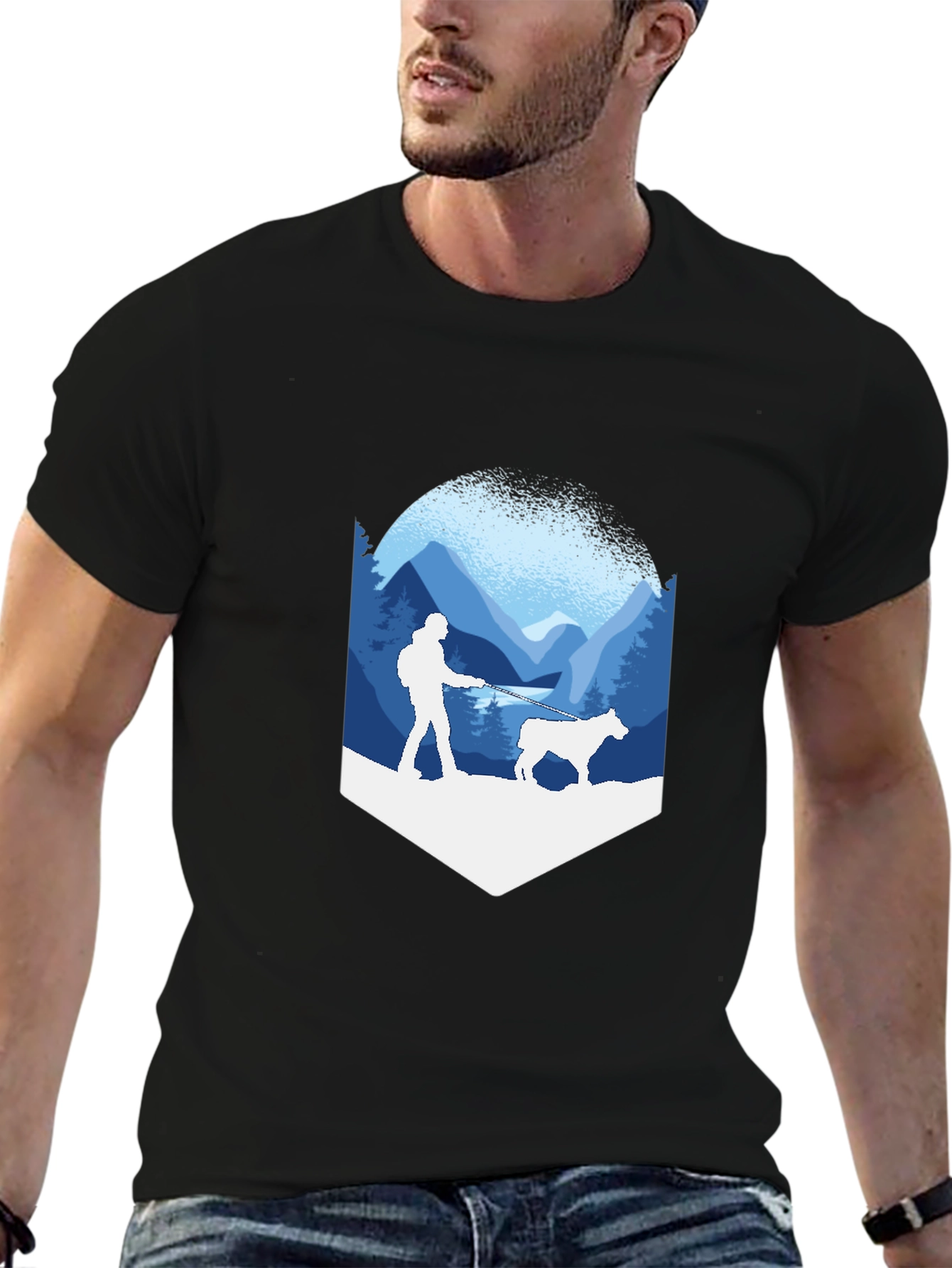 Hiker & Dog Graphic Tee - Adventure Ready!