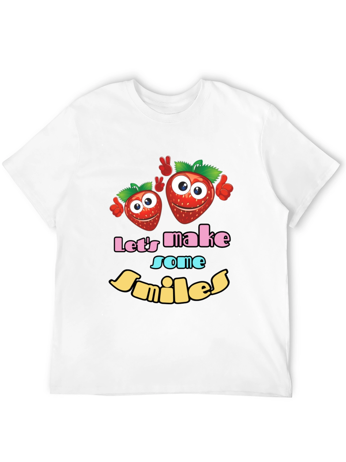 Cute Strawberry Smiles Graphic T-Shirt