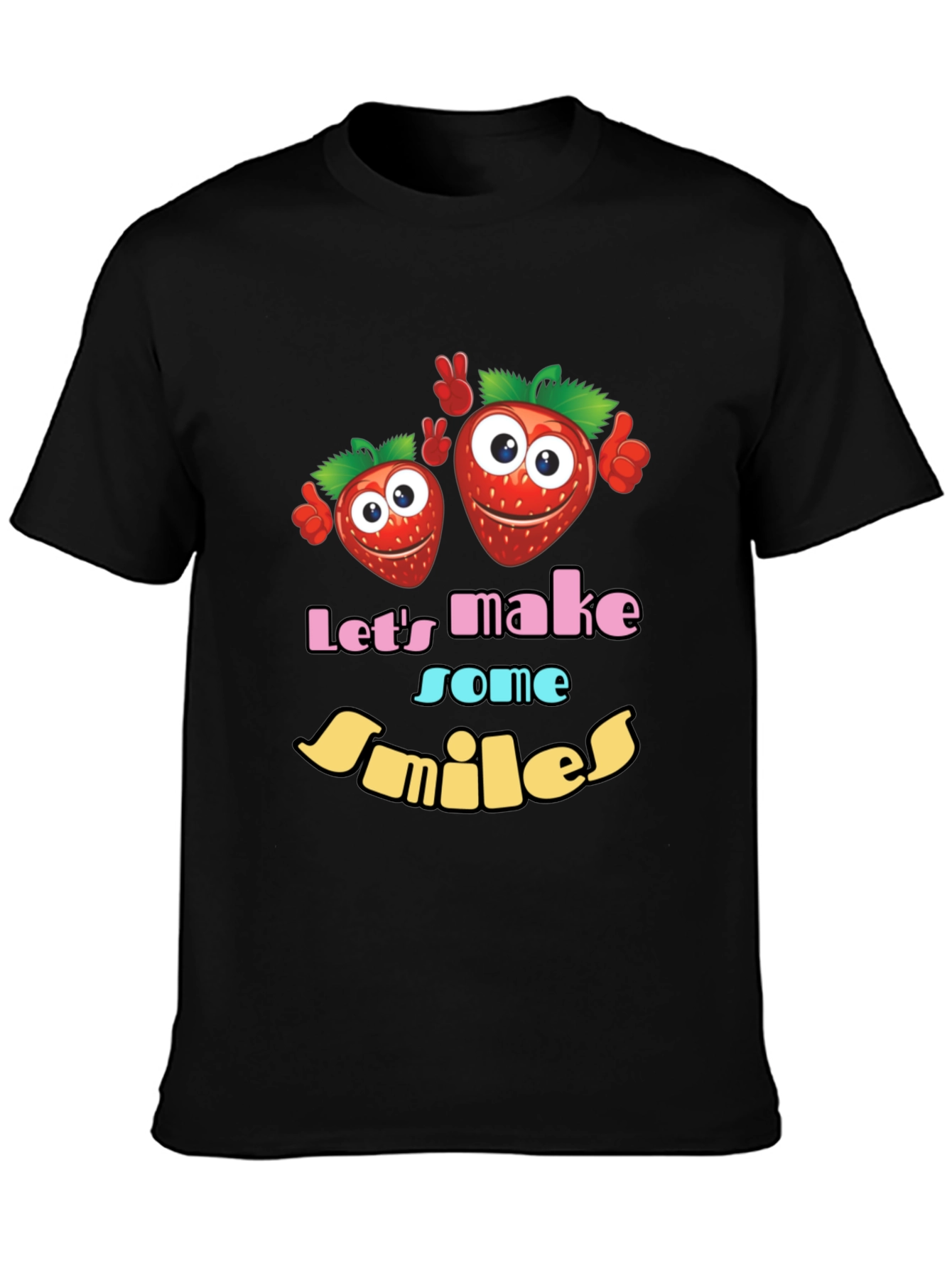 Cute Strawberry Smiles Graphic T-Shirt
