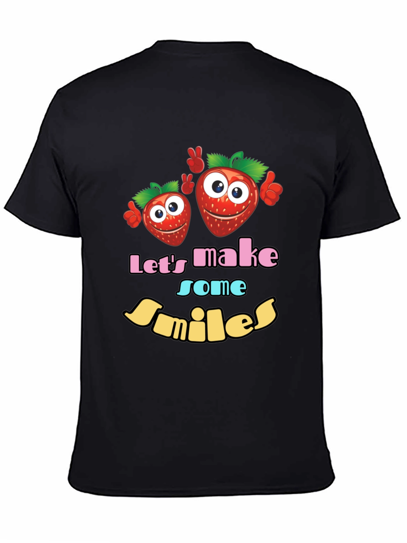 Cute Strawberry Smiles Graphic T-Shirt