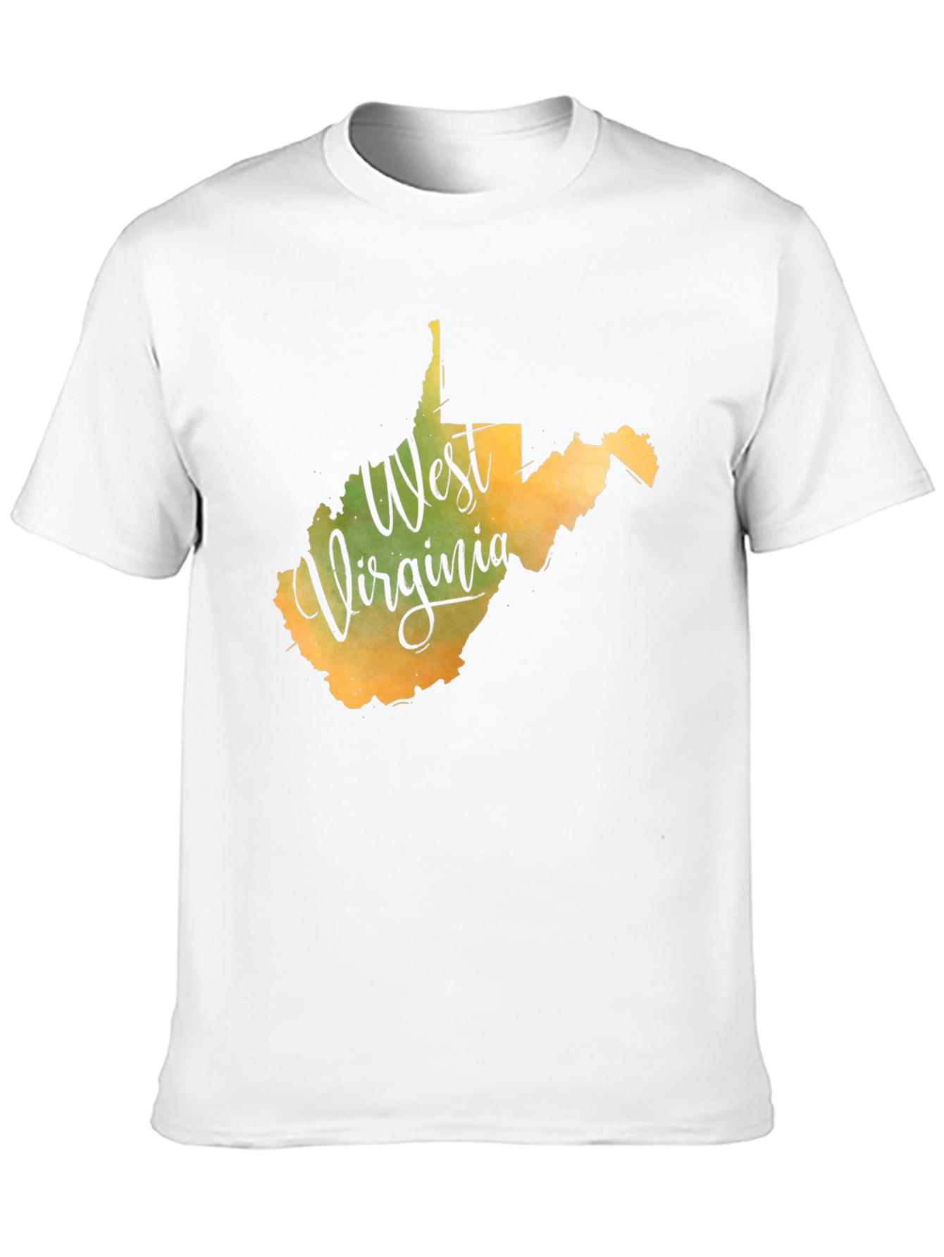 West Virginia State Map T-Shirt - Black
